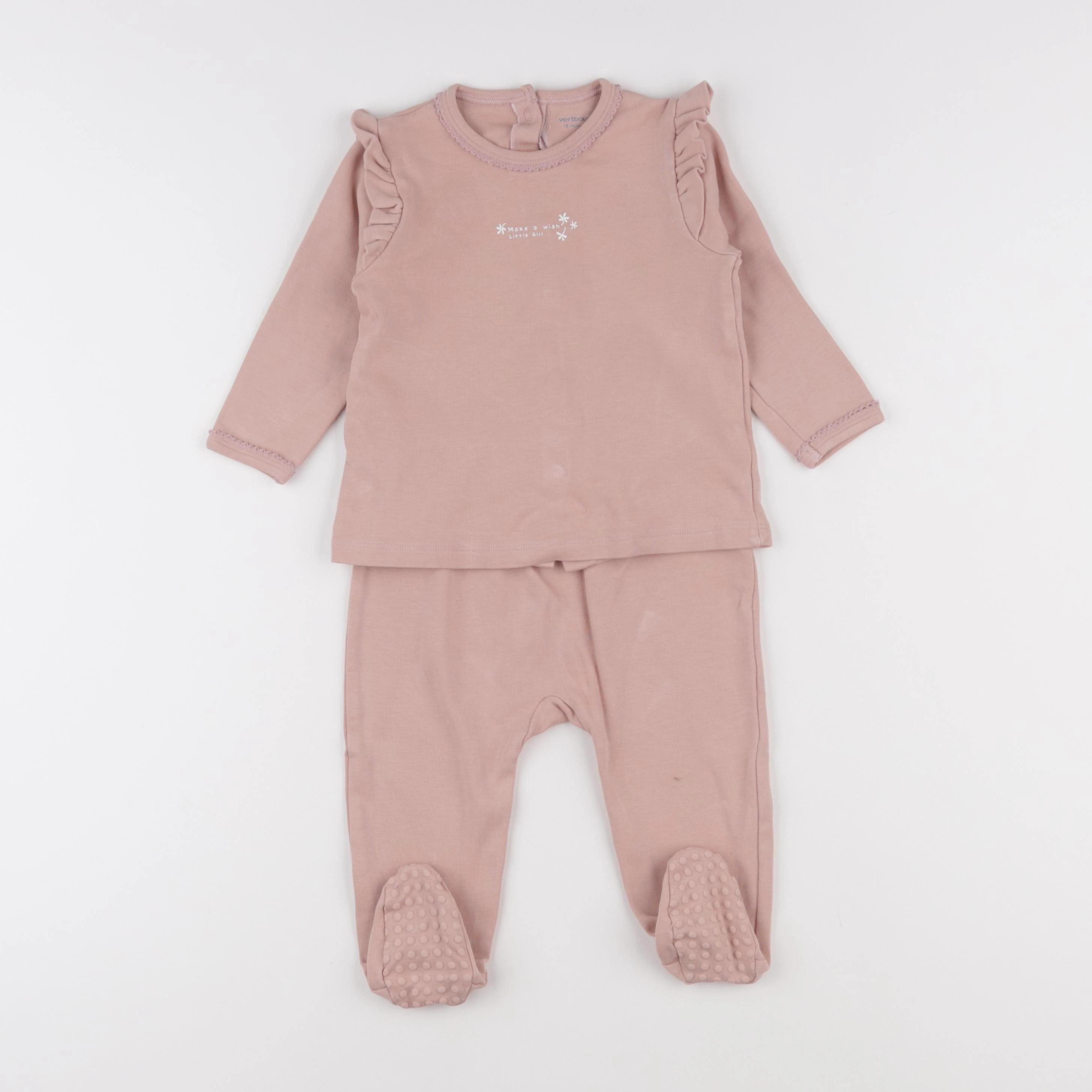Vertbaudet - pyjama coton rose - 18 mois