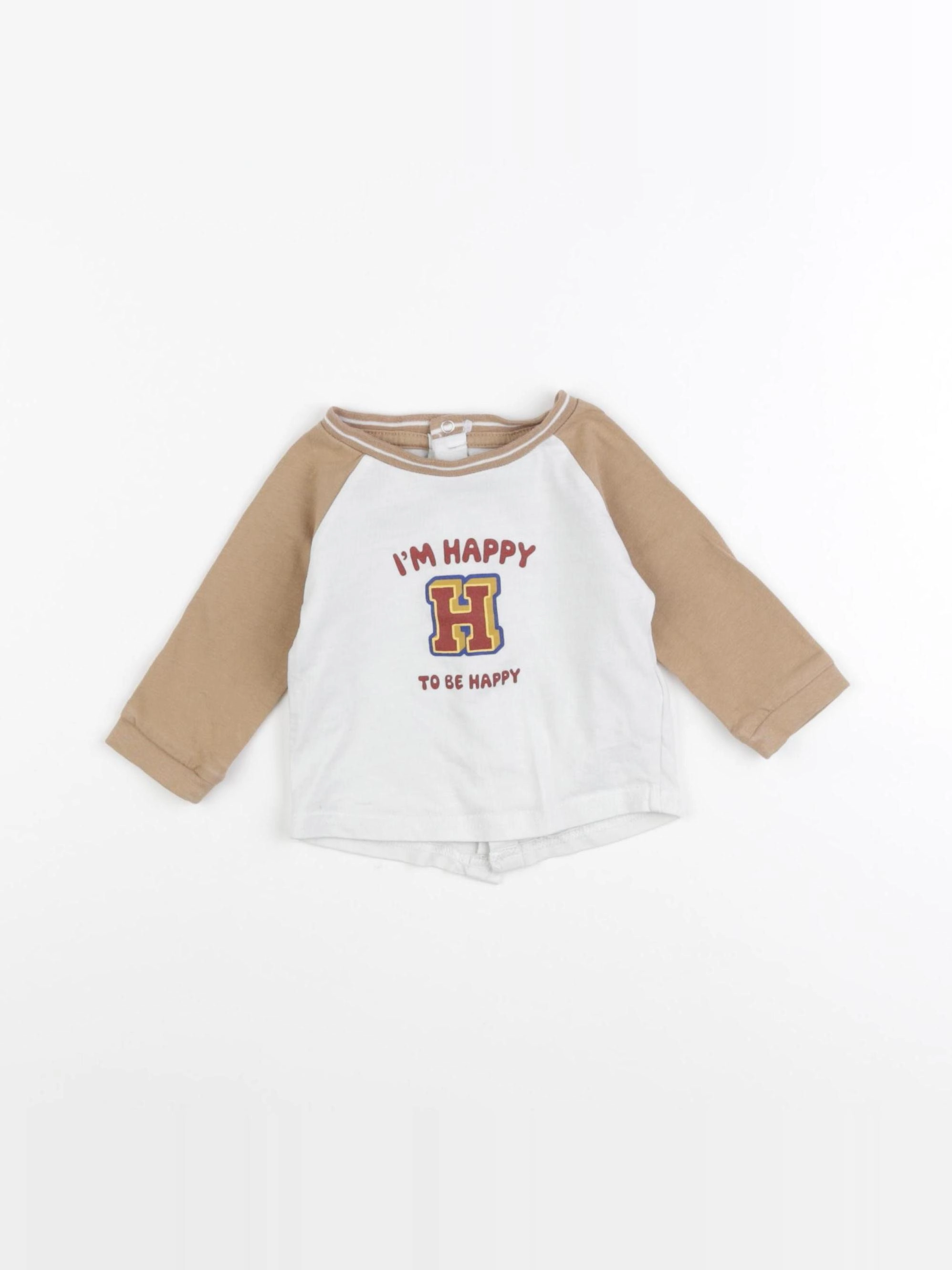 Vertbaudet - tee-shirt marron - 3 mois