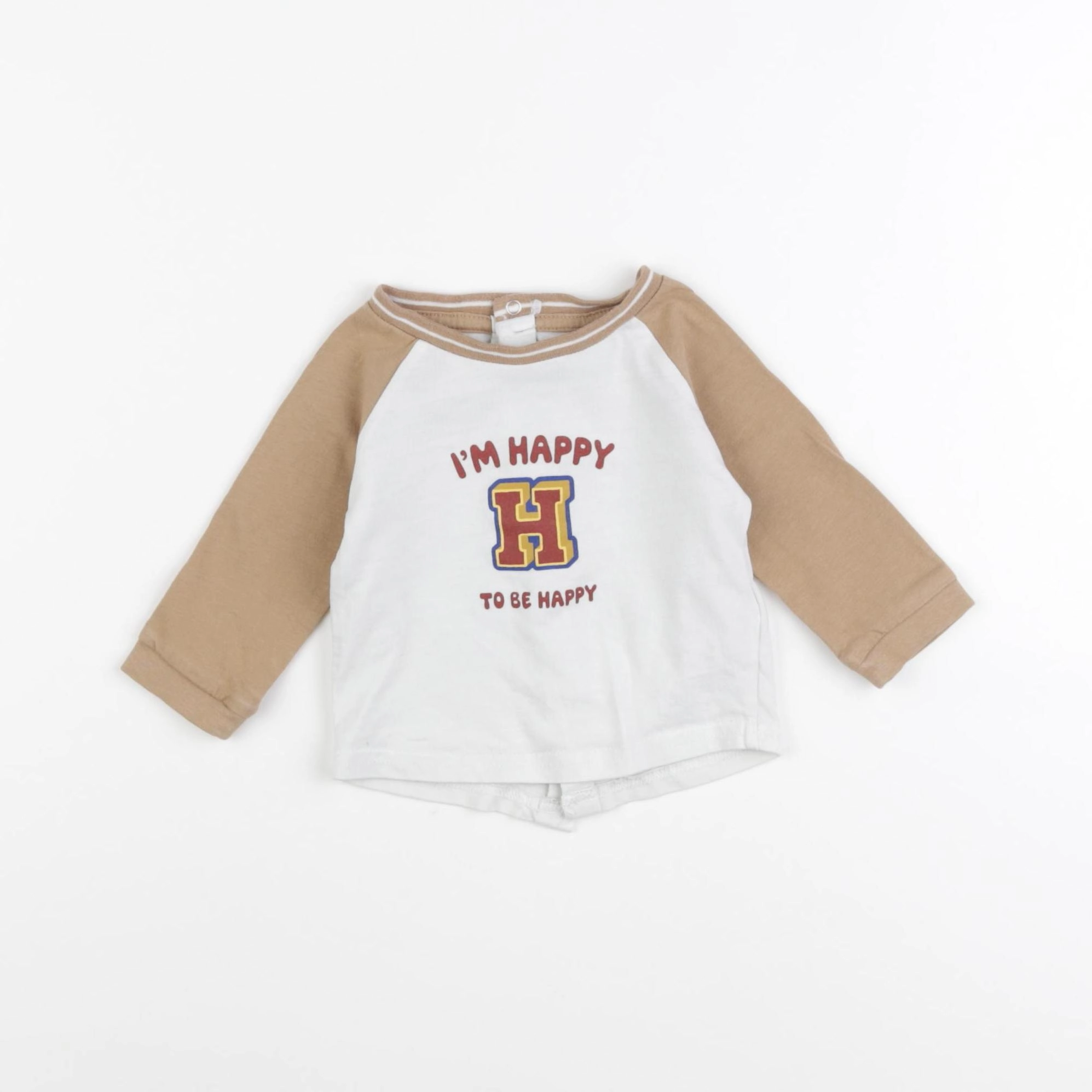 Vertbaudet - tee-shirt marron - 3 mois