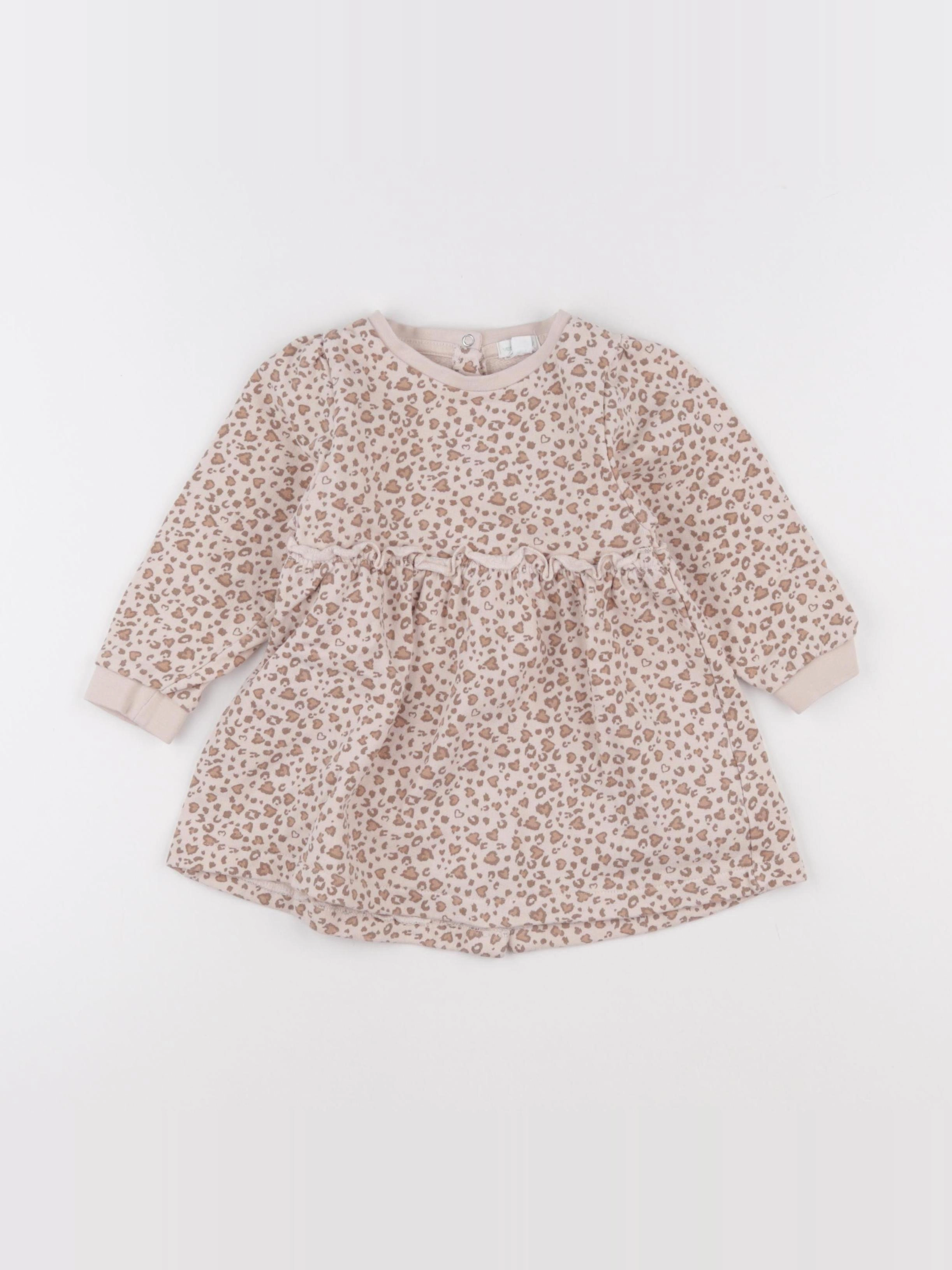 Vertbaudet - robe beige - 18 mois