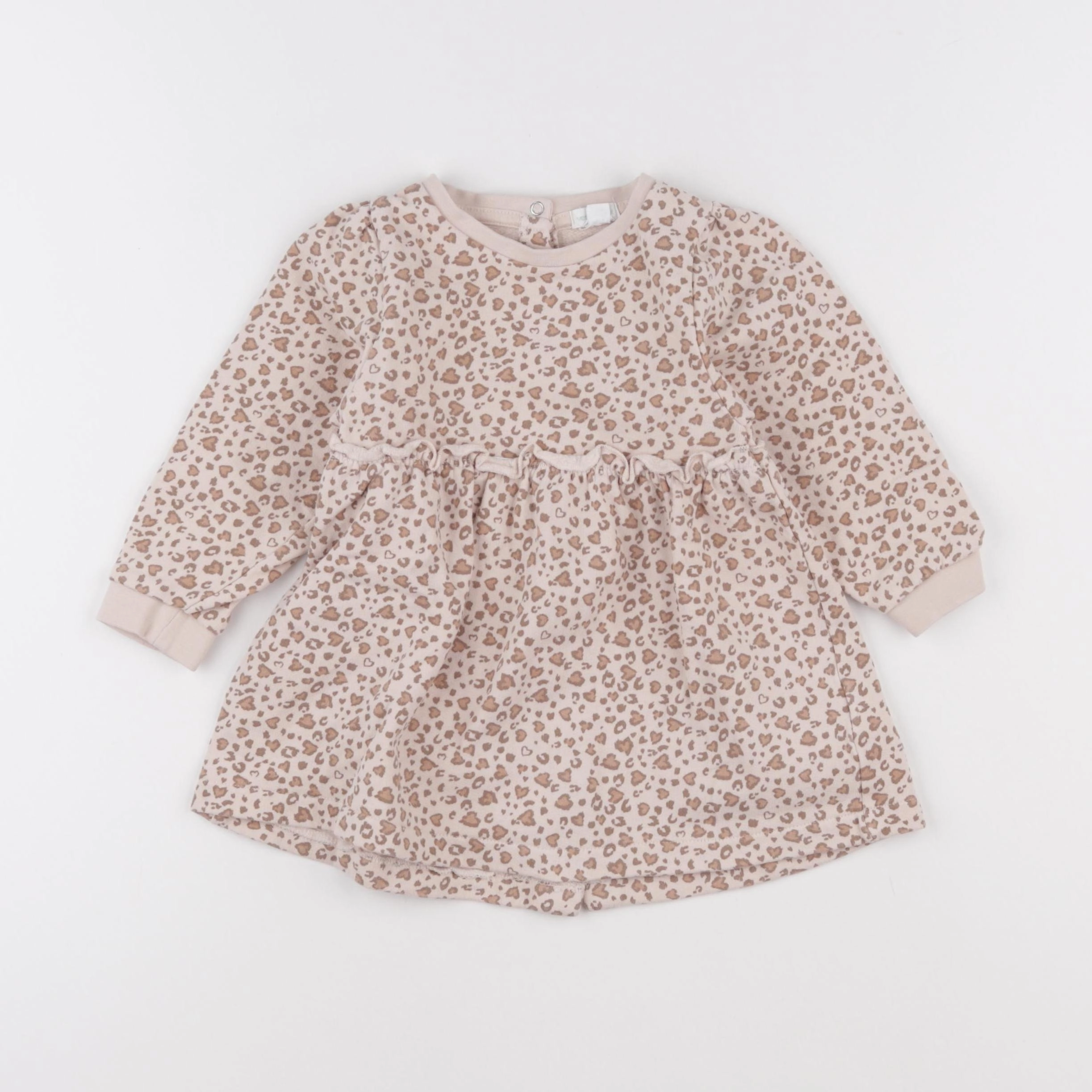 Vertbaudet - robe beige - 18 mois