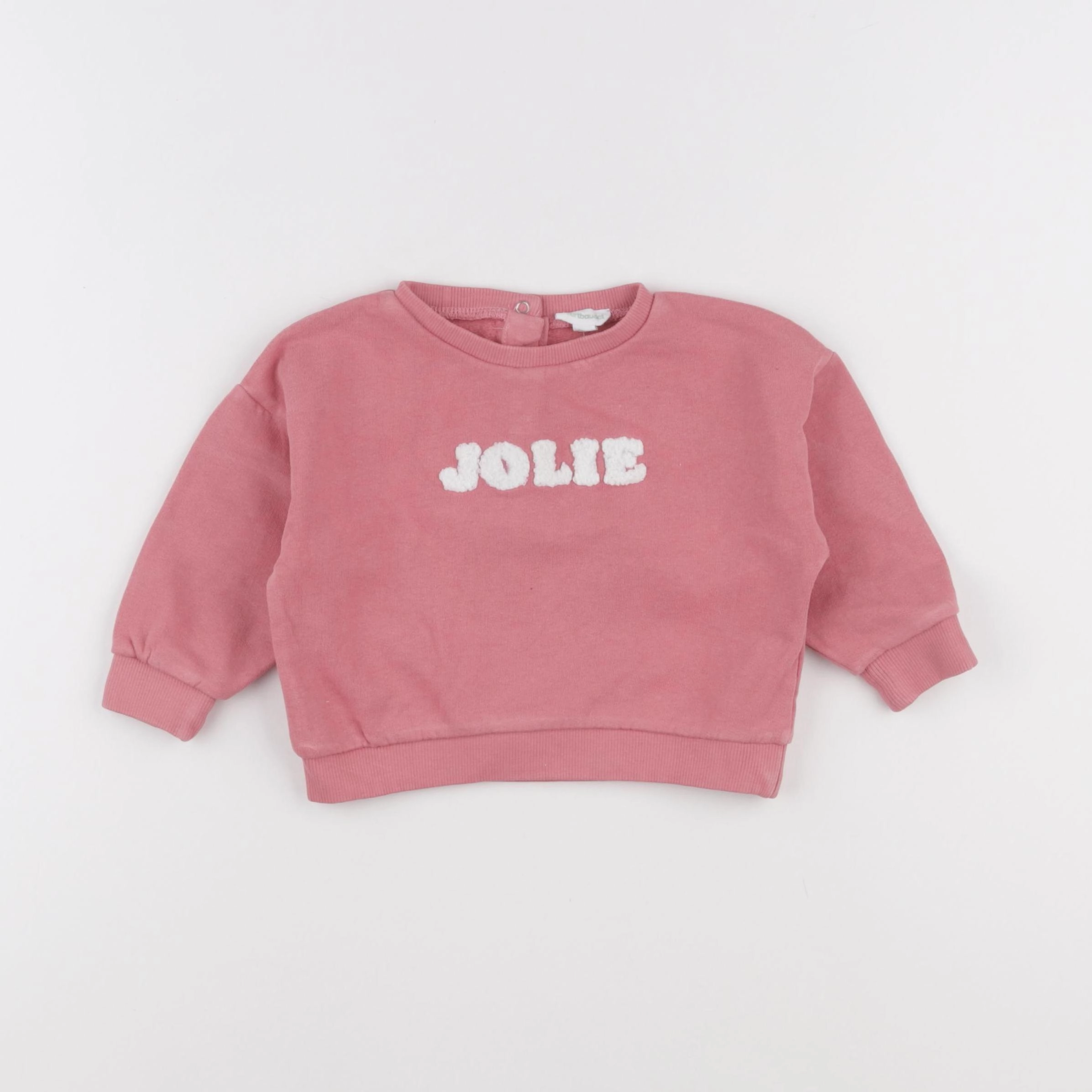 Vertbaudet - sweat rose - 18 mois