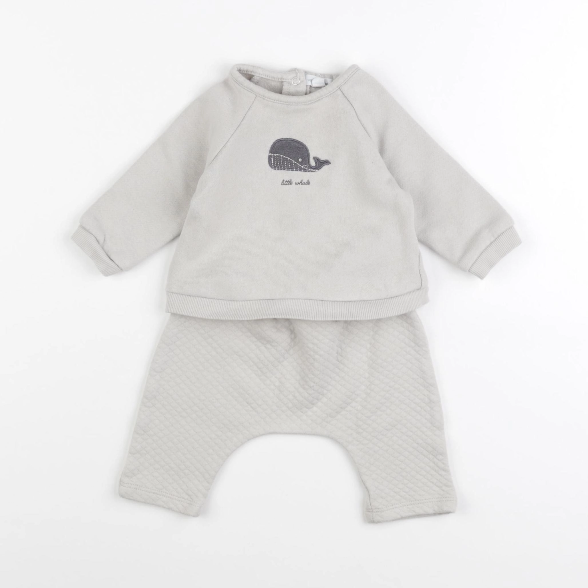 Vertbaudet - ensemble beige - 3 mois