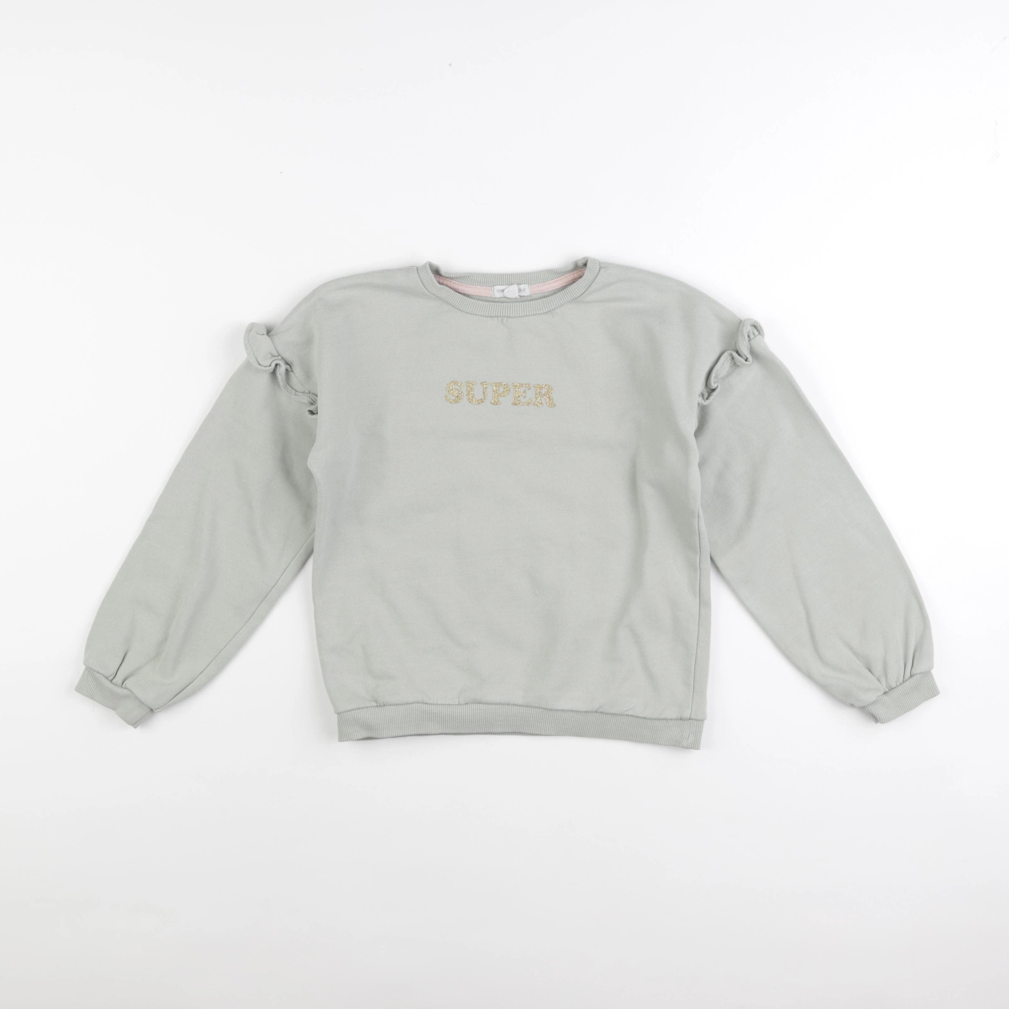 Vertbaudet - sweat vert - 8 ans