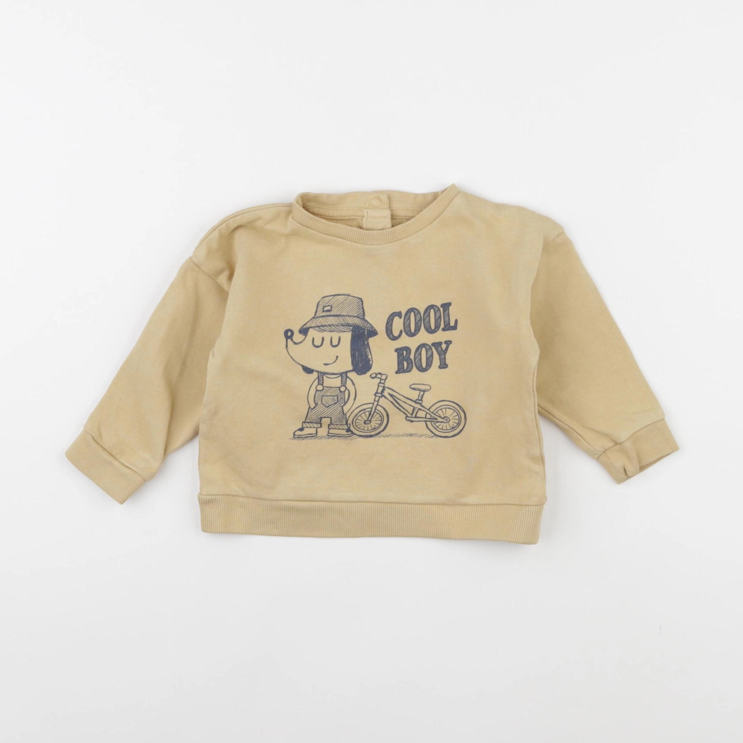 Vertbaudet - sweat jaune - 18 mois