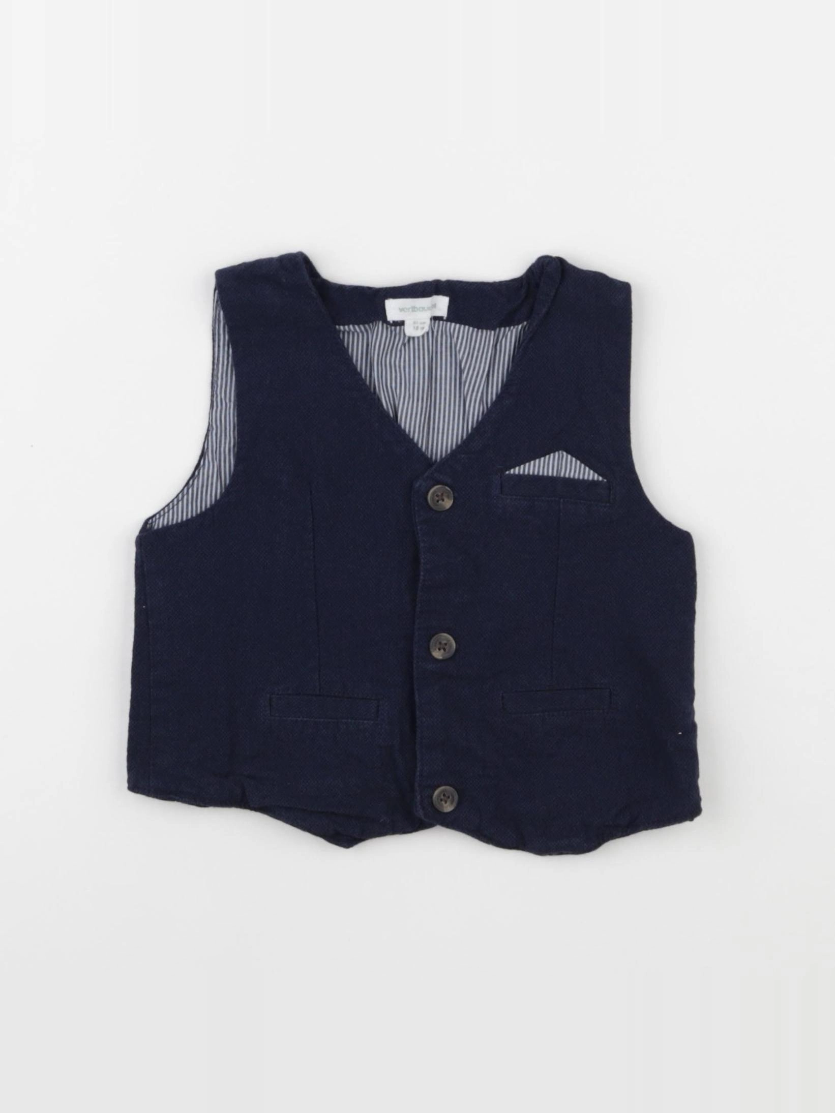 Vertbaudet - gilet bleu - 18 mois