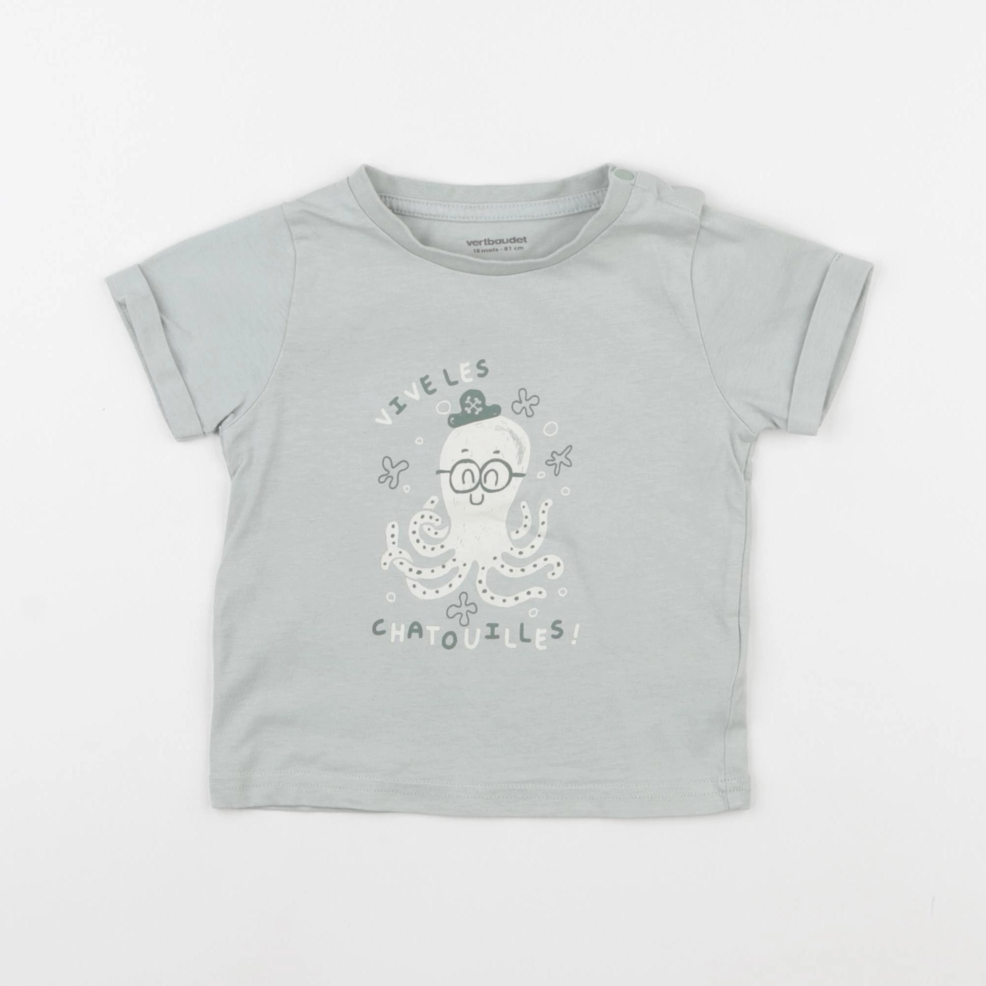 Vertbaudet - tee-shirt vert - 18 mois
