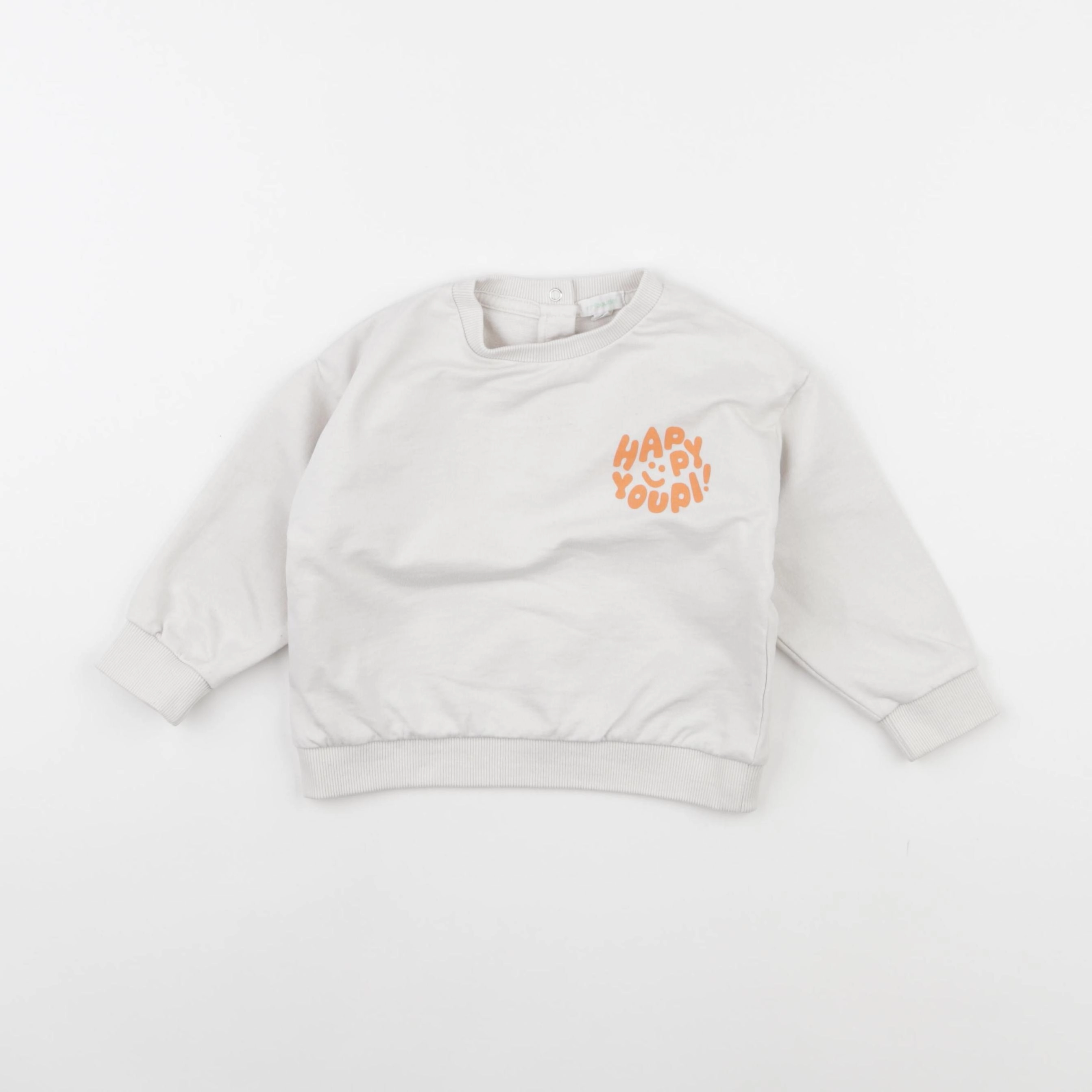 Vertbaudet - sweat beige - 24 mois