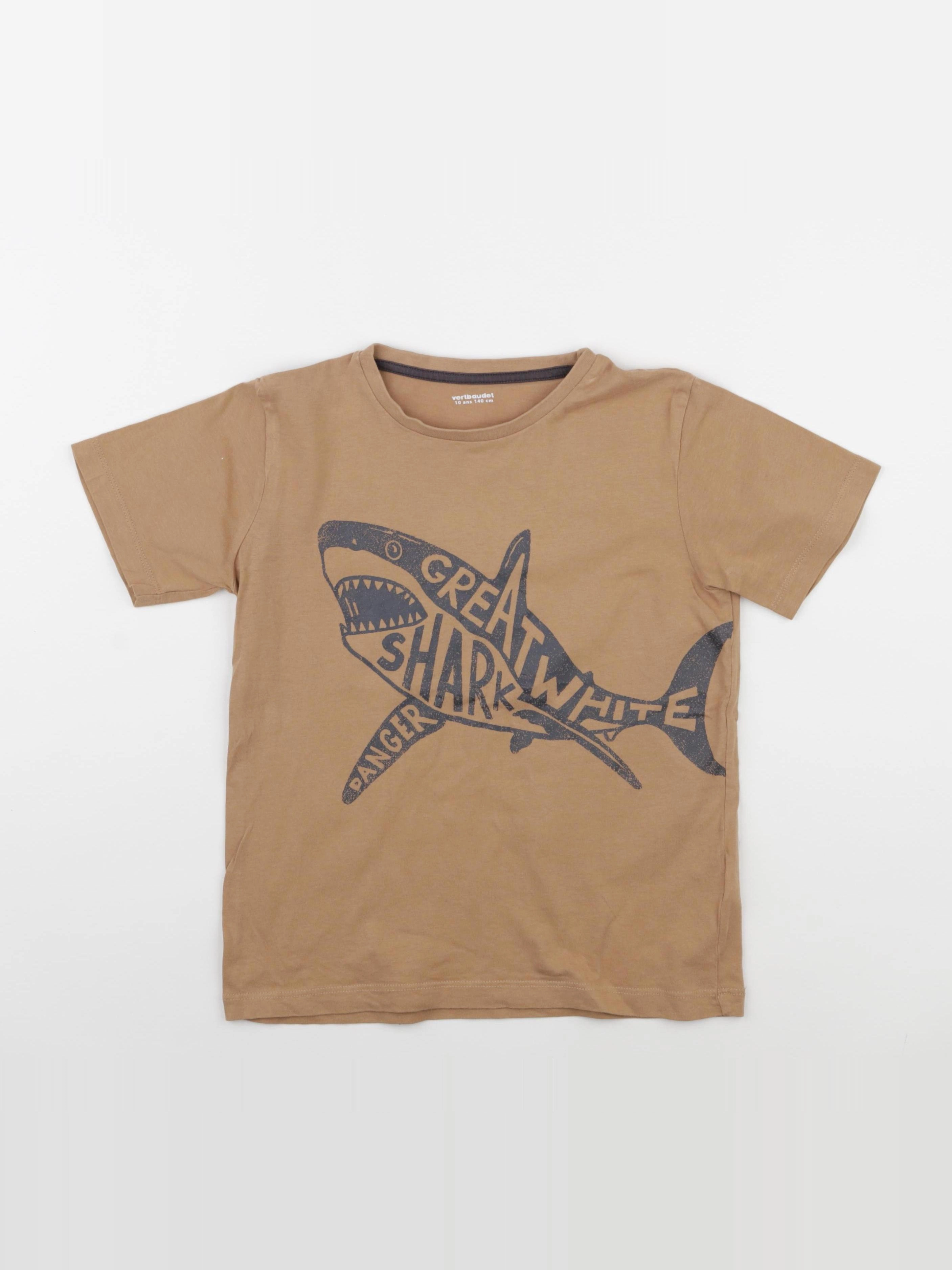 Vertbaudet - tee-shirt marron - 10 ans