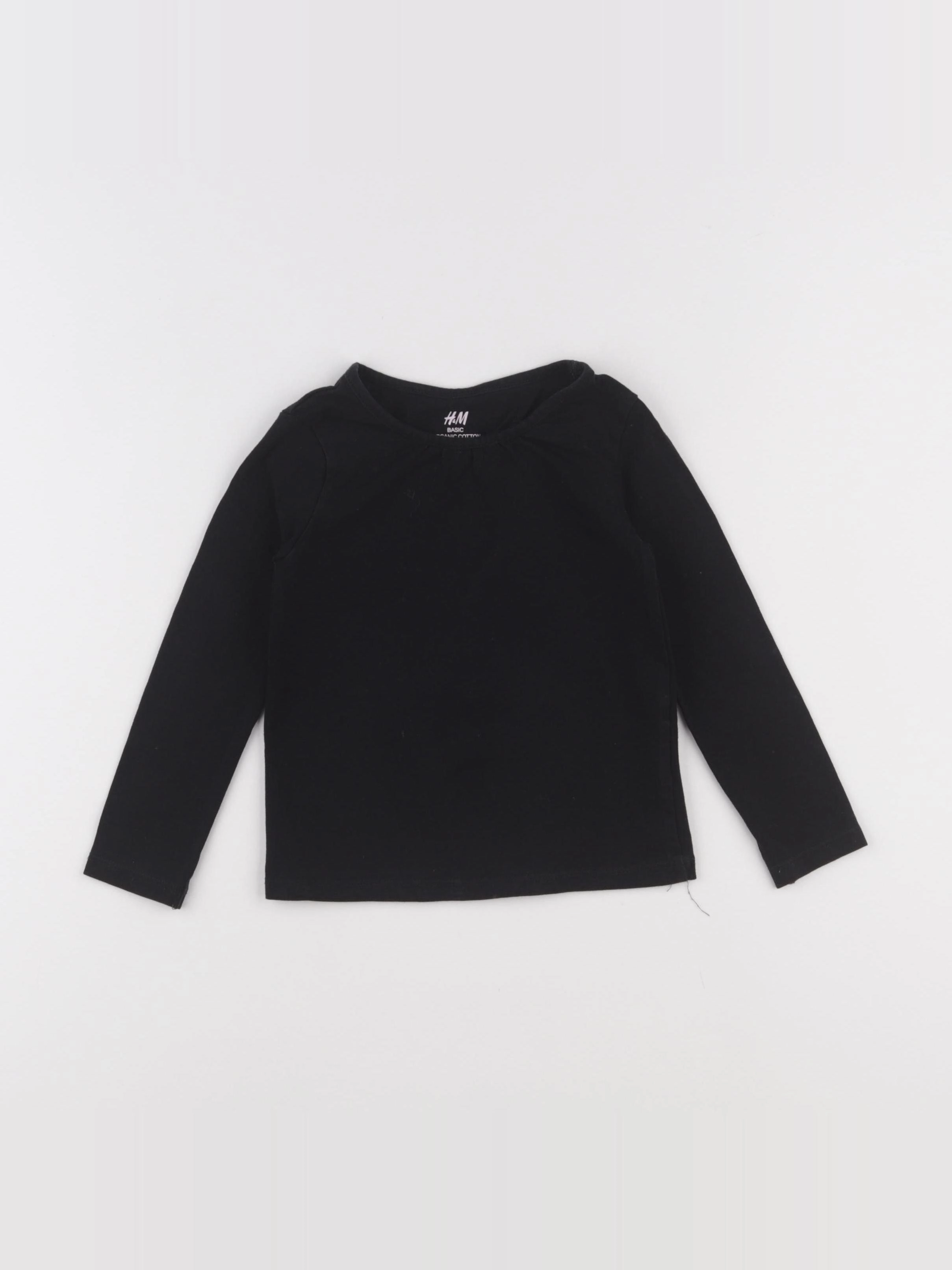 H&M - tee-shirt noir - 2/4 ans