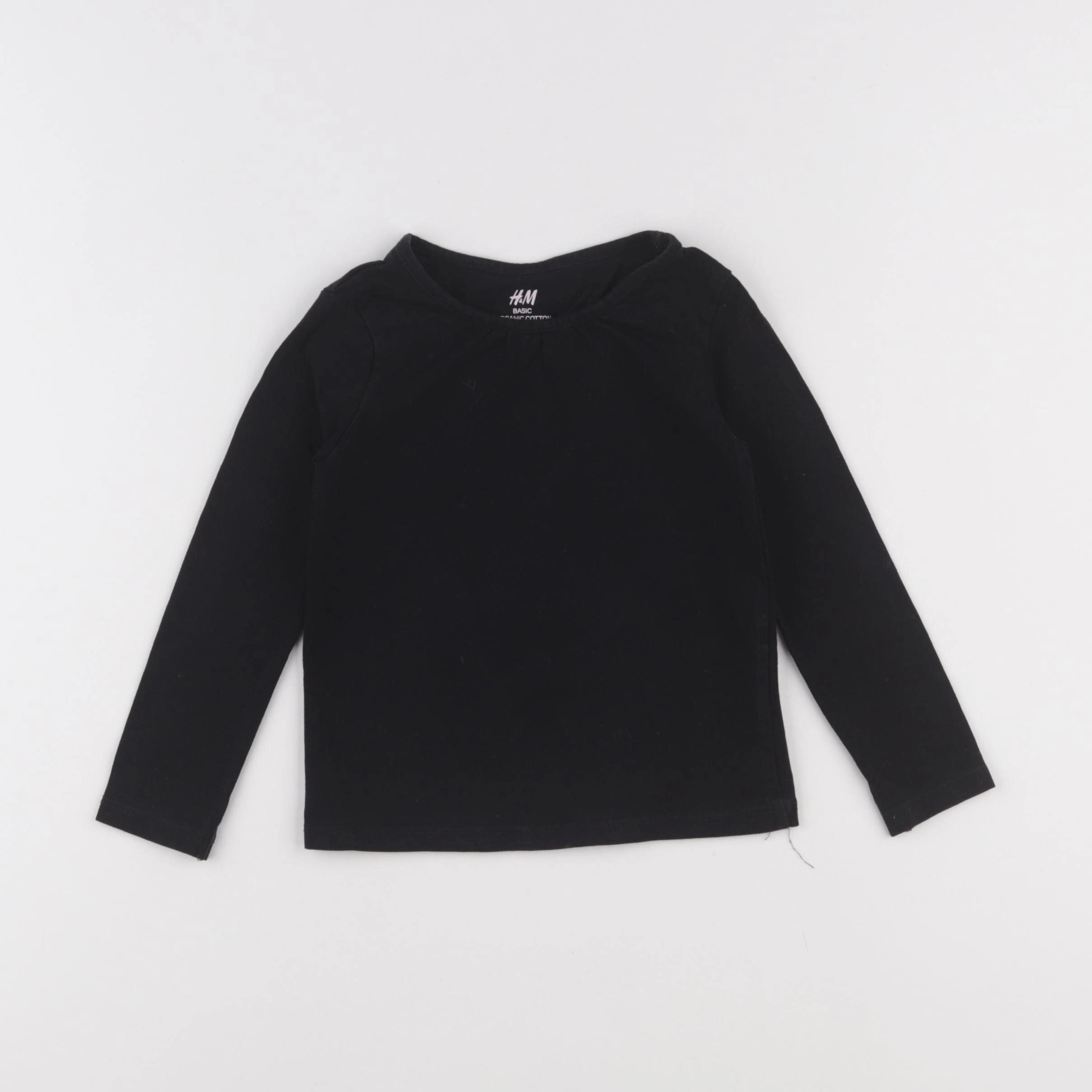 H&M - tee-shirt noir - 2/4 ans