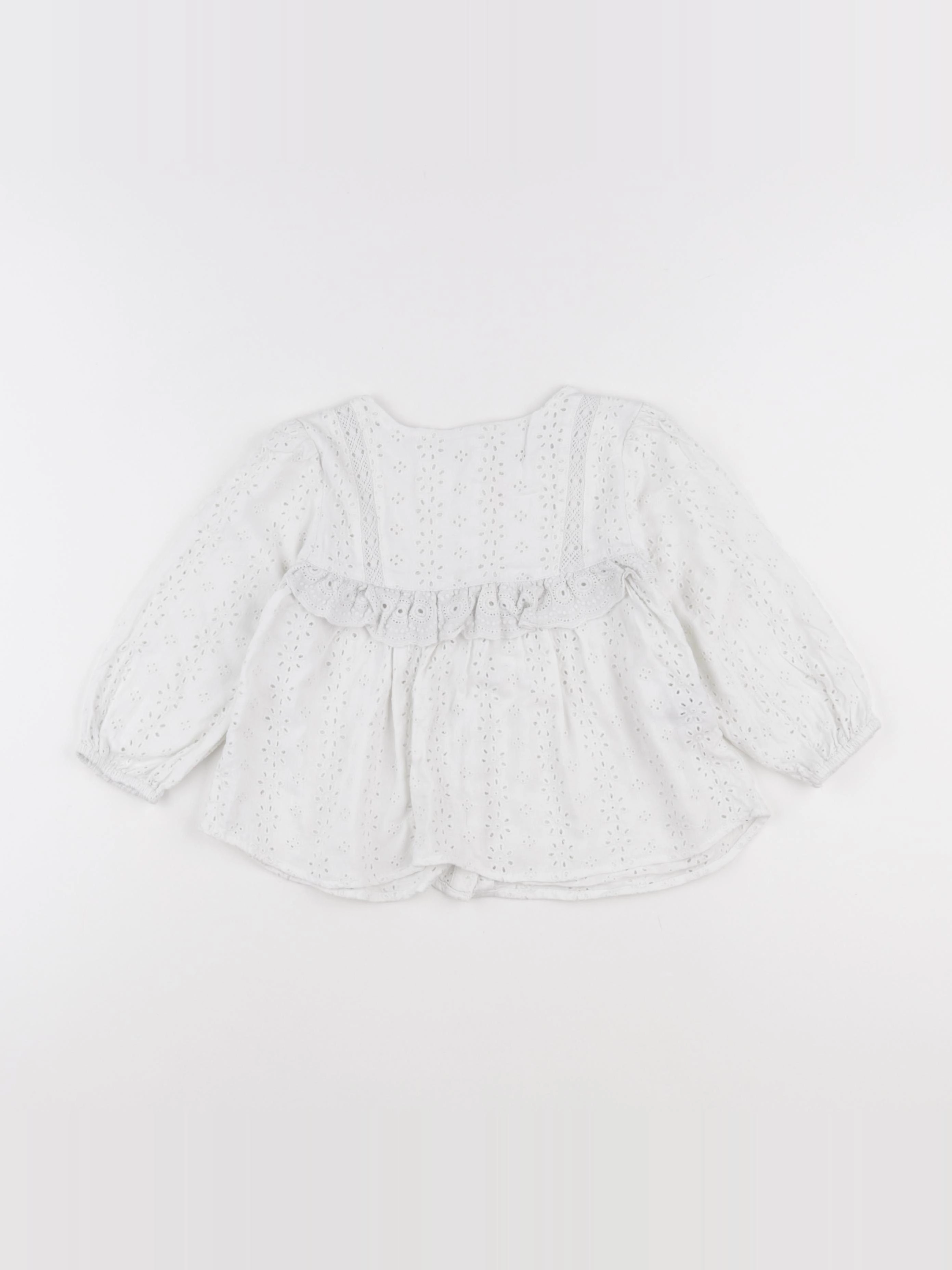 Zara - blouse blanc - 3/4 ans