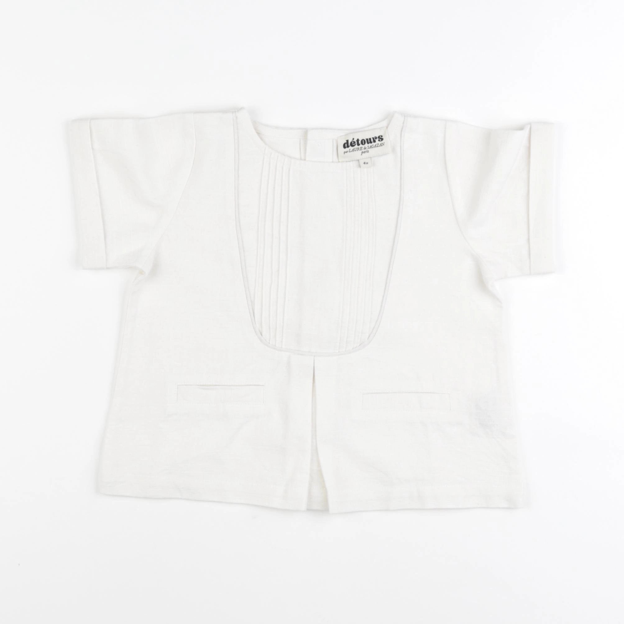 Détours par Laure de Sagazan - blouse blanc - 4 ans