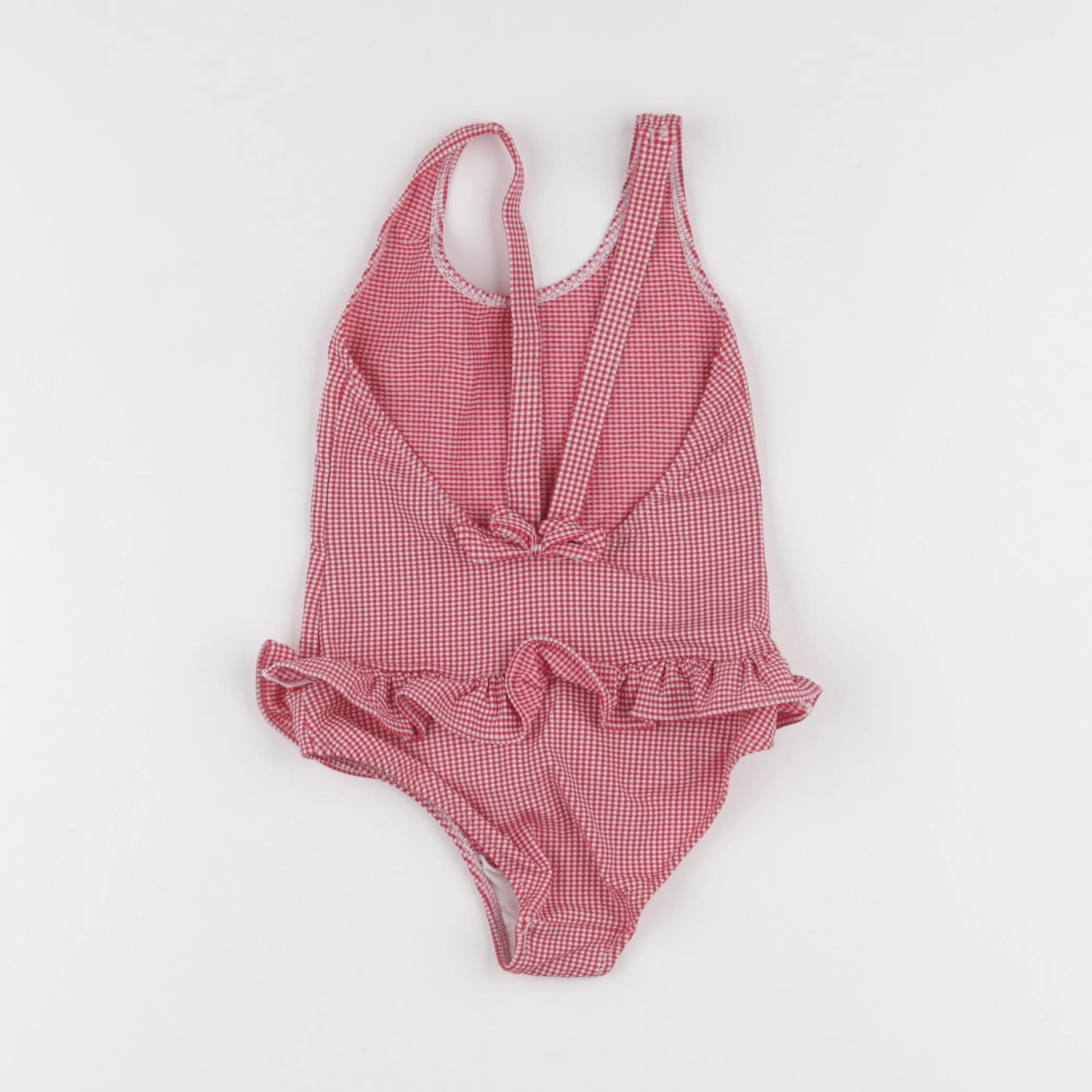 Monoprix - maillot de bain blanc, rouge - 5 ans