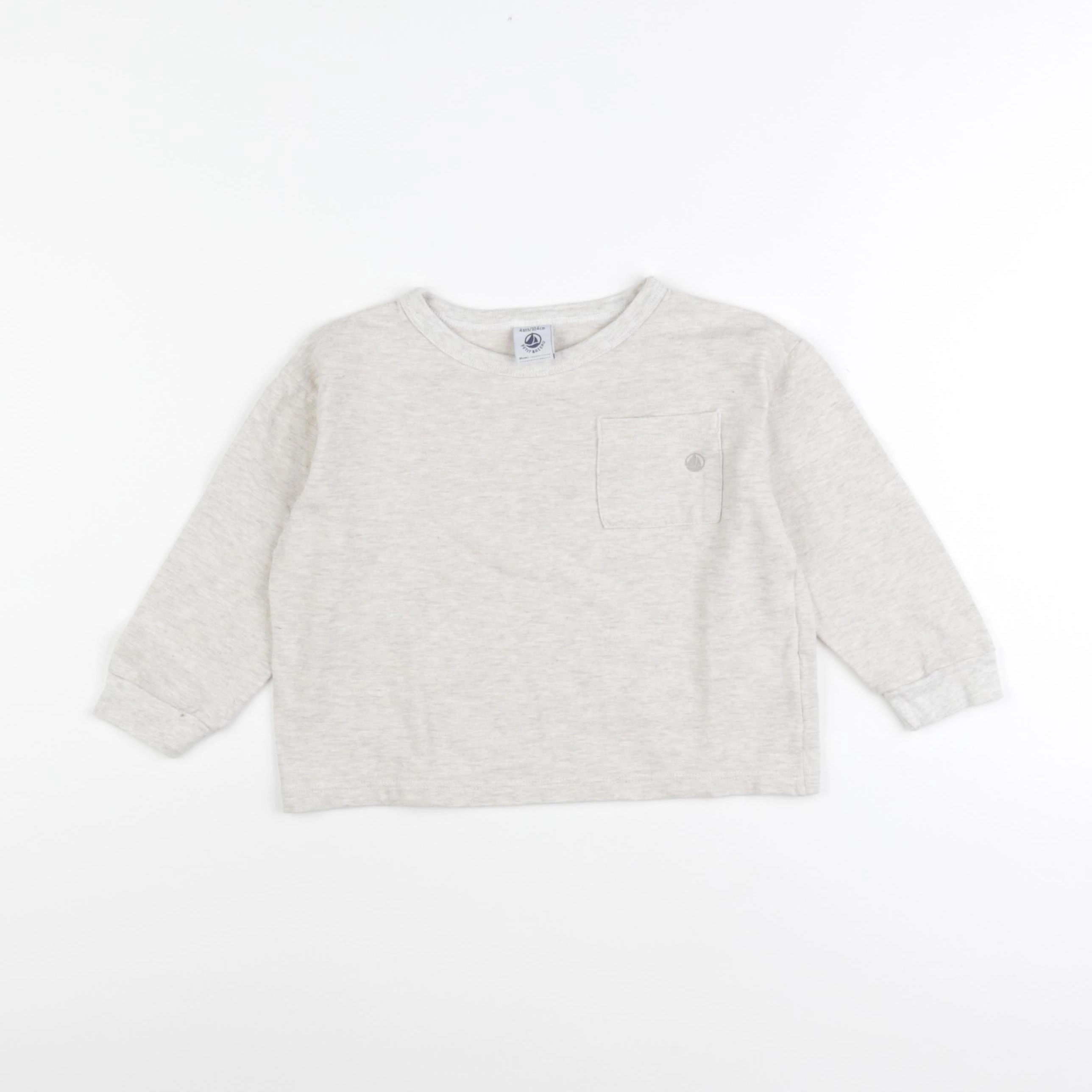 Petit Bateau - tee-shirt beige - 4 ans
