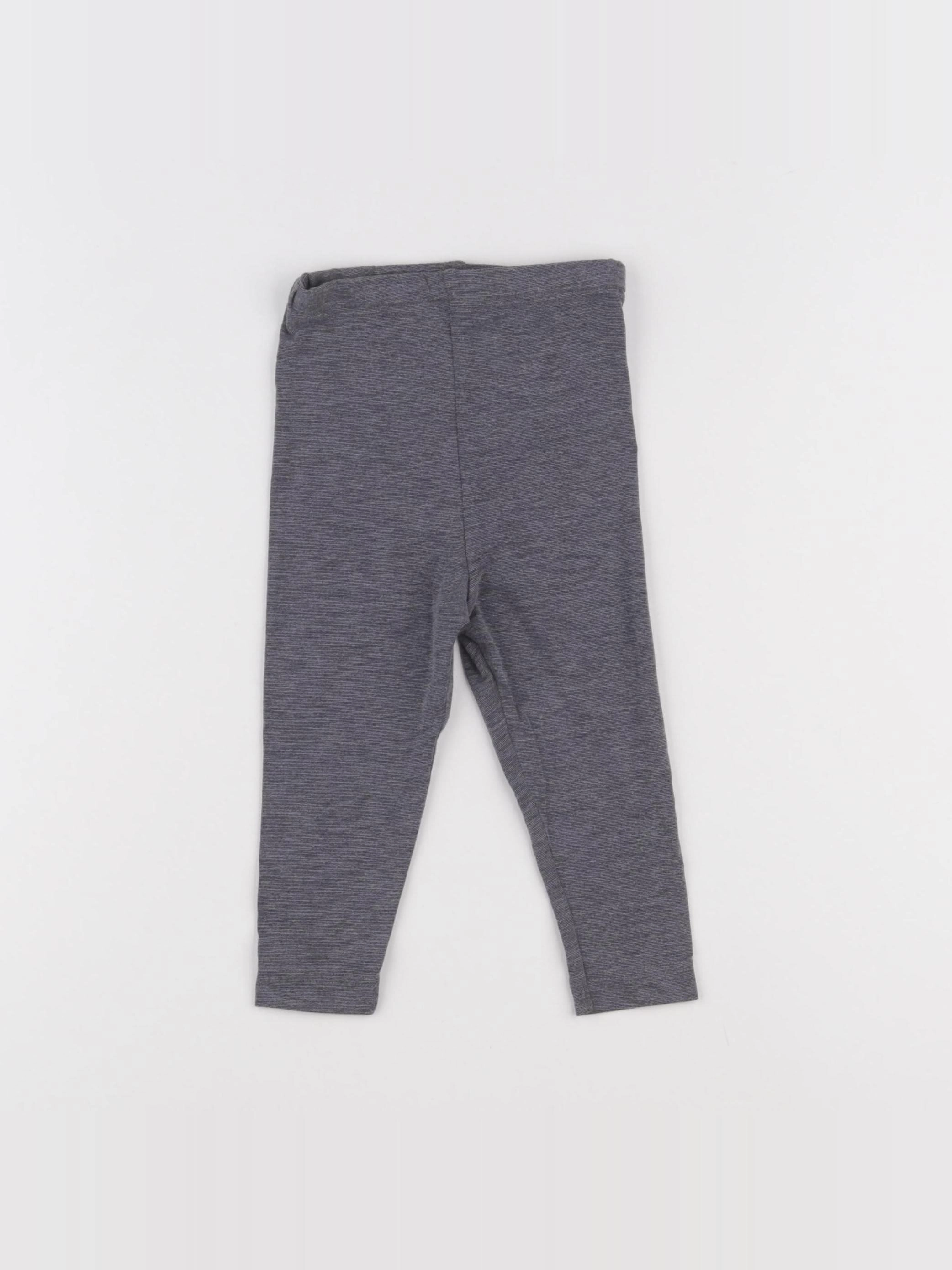 Uniqlo - legging noir, gris - 12/18 mois