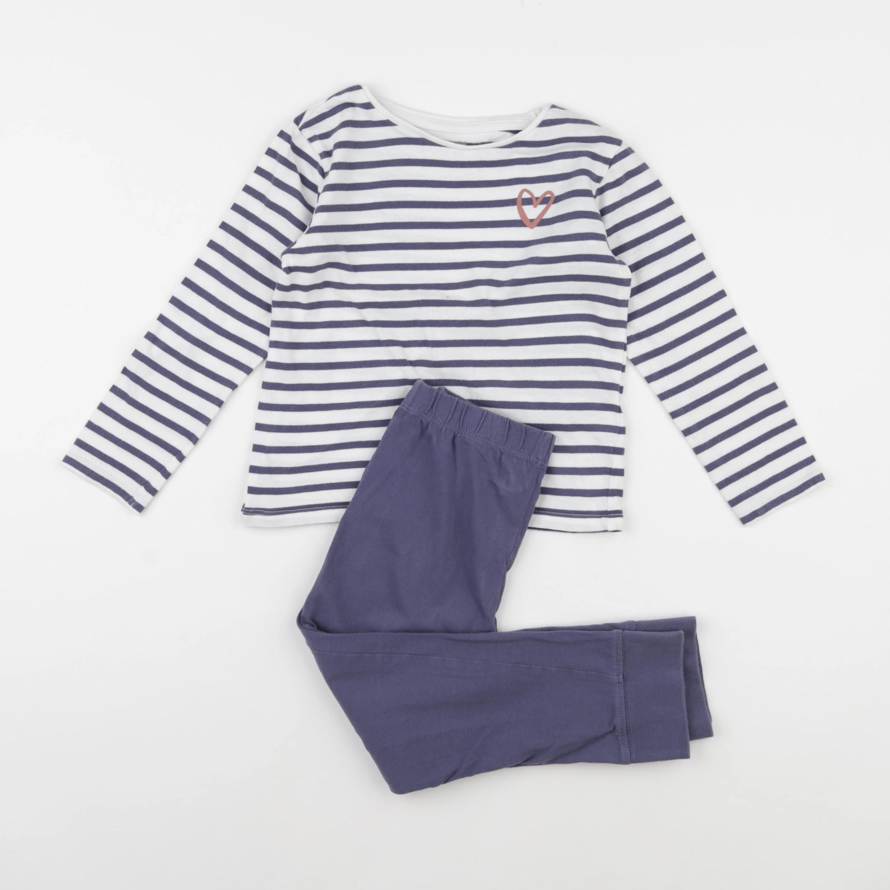 Vertbaudet - pyjama coton blanc, bleu - 6 ans