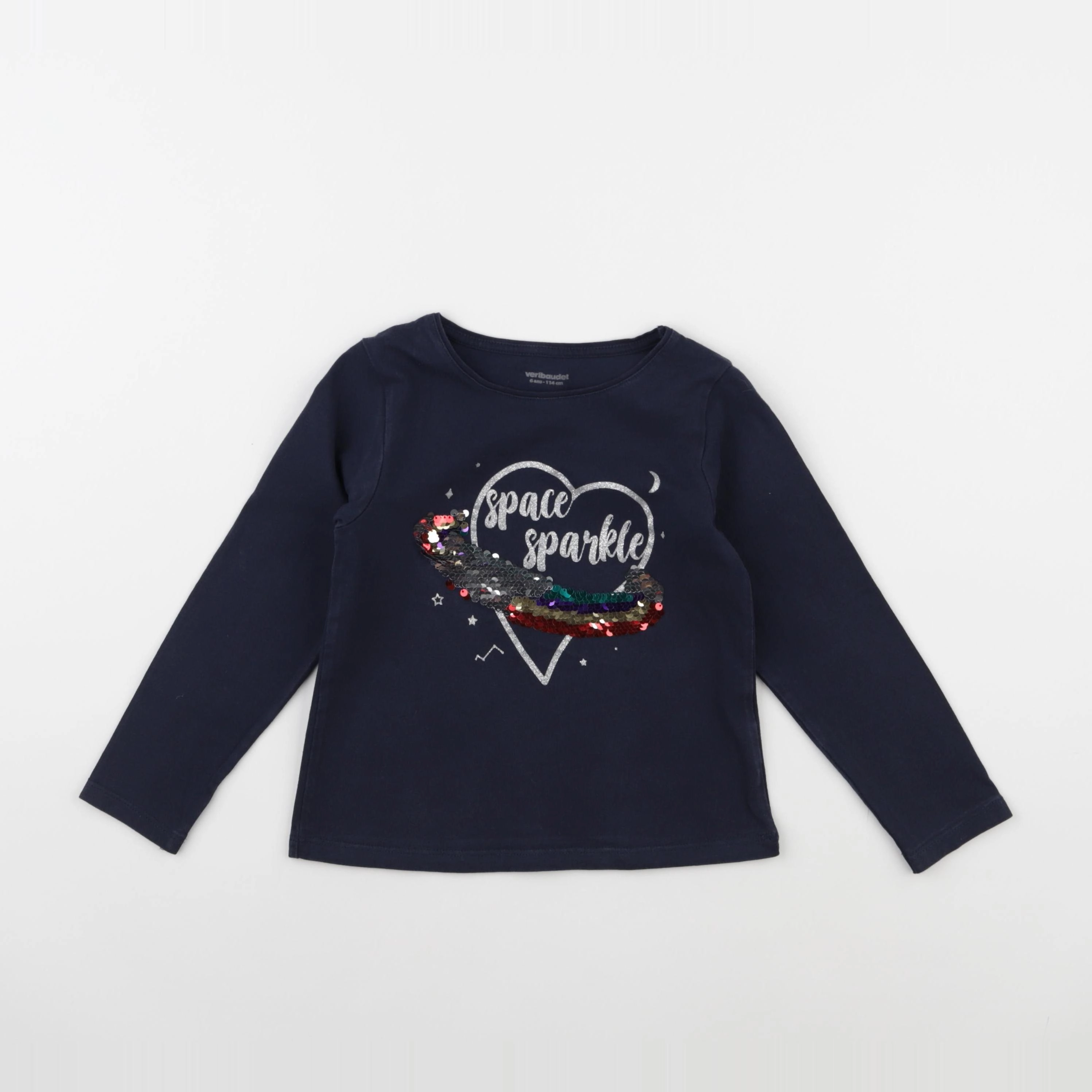 Vertbaudet - tee-shirt bleu - 6 ans