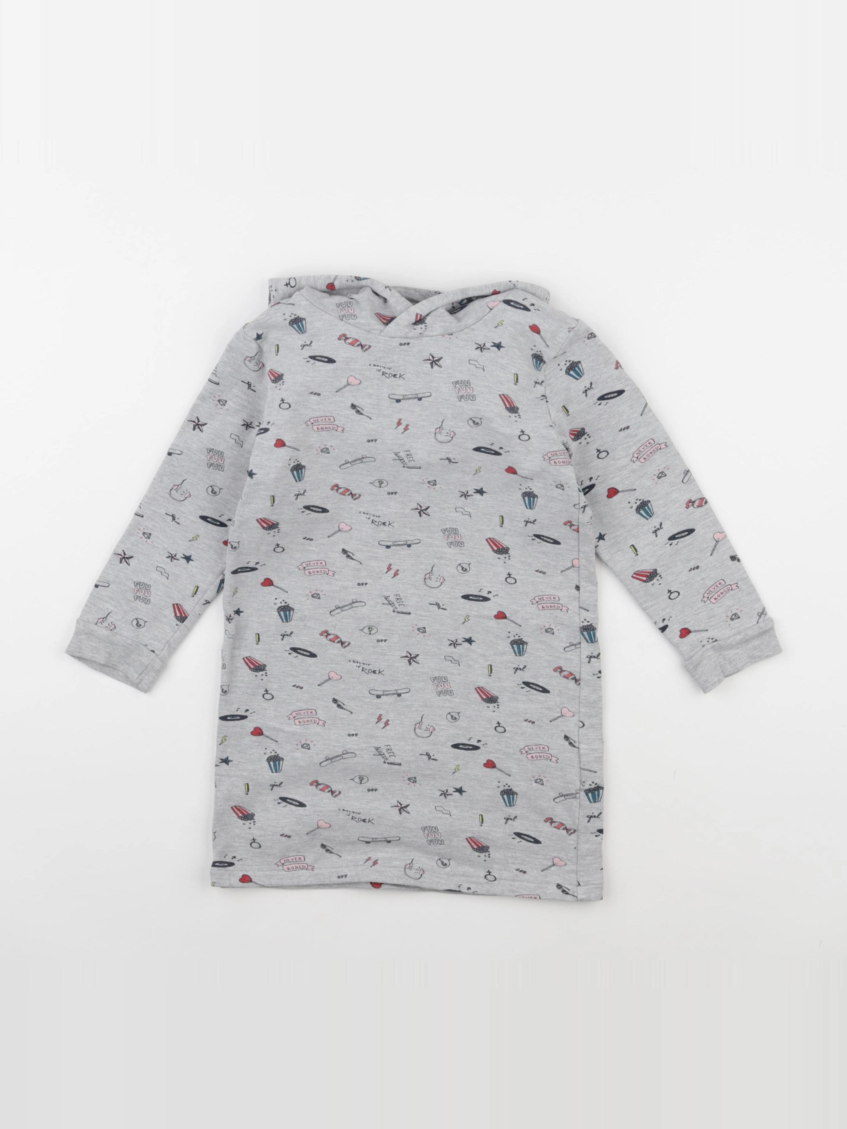 Vertbaudet - robe gris - 6 ans