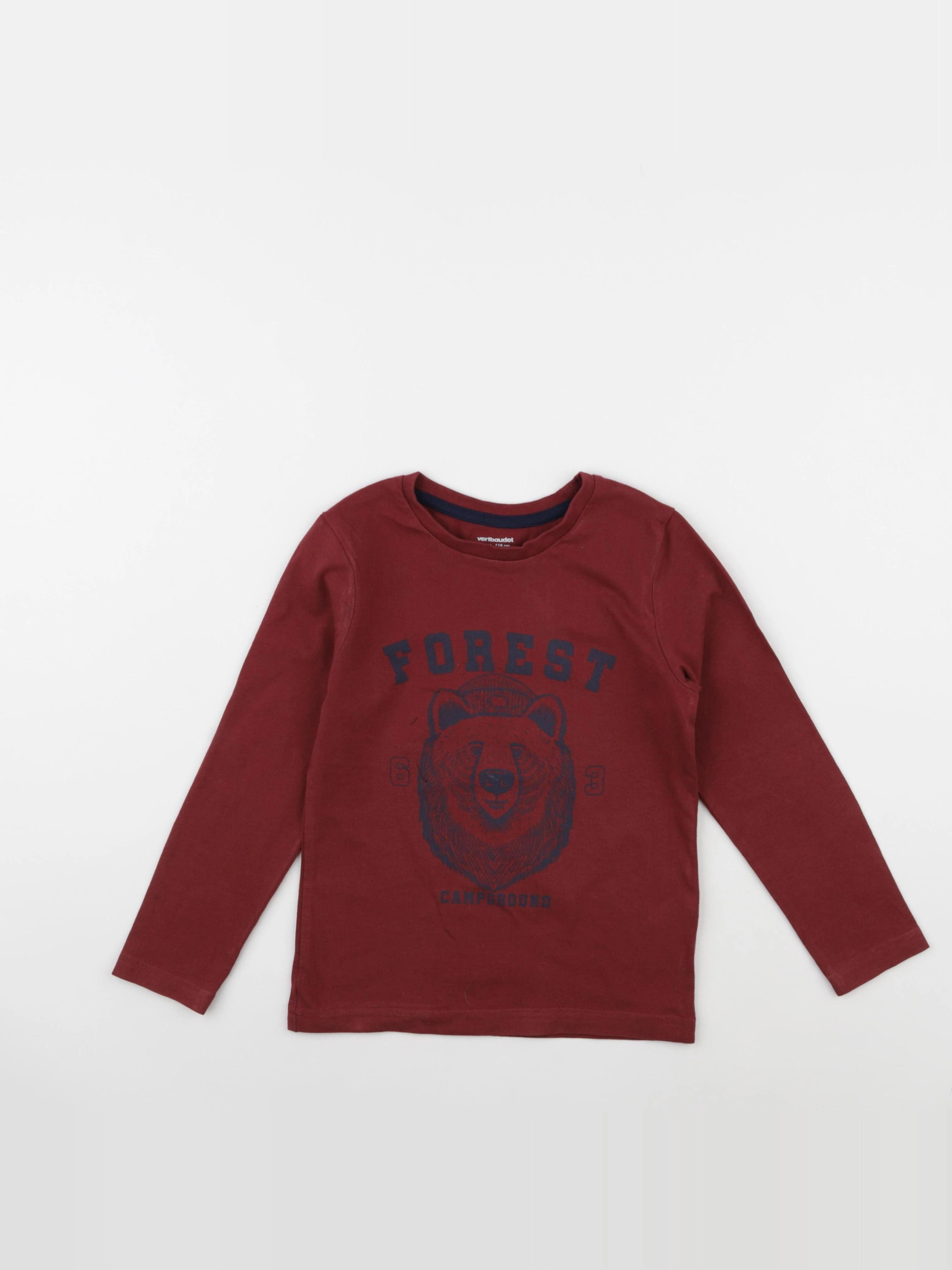 Vertbaudet - tee-shirt rouge - 6 ans
