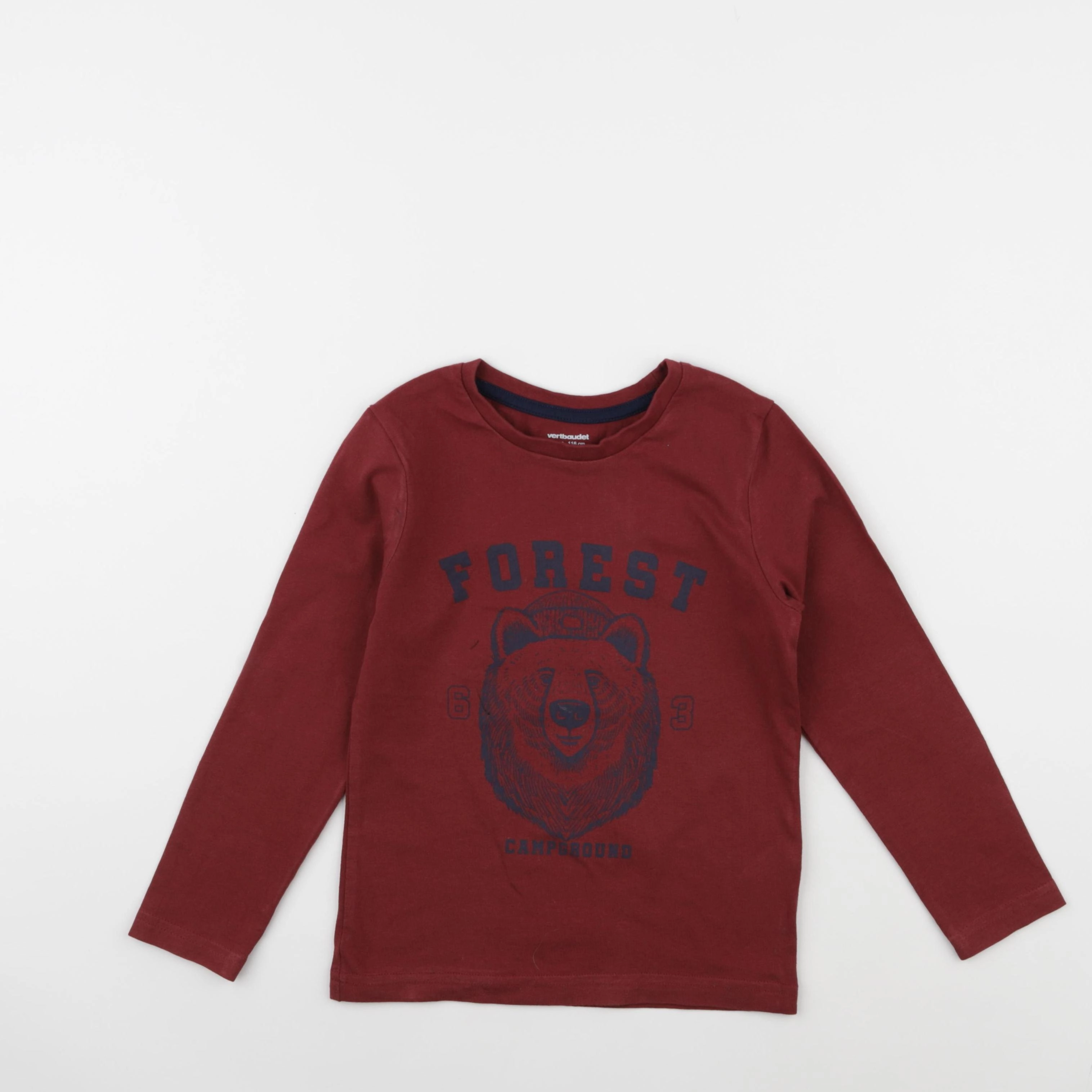 Vertbaudet - tee-shirt rouge - 6 ans
