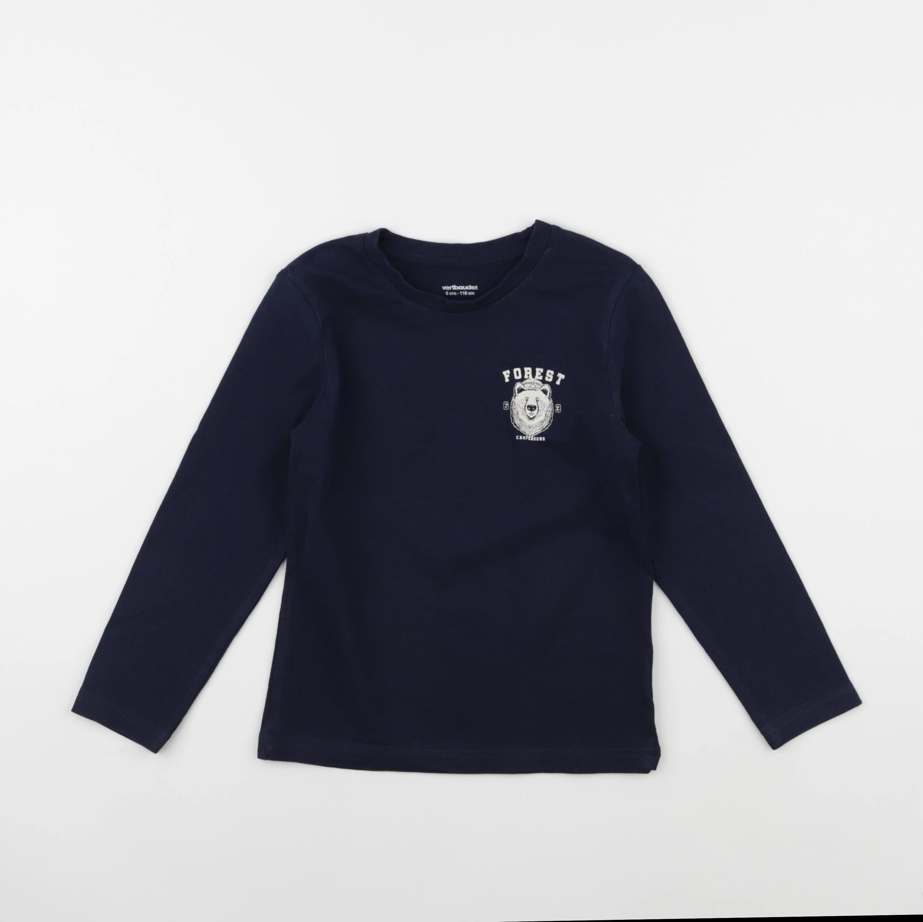 Vertbaudet - tee-shirt bleu - 6 ans