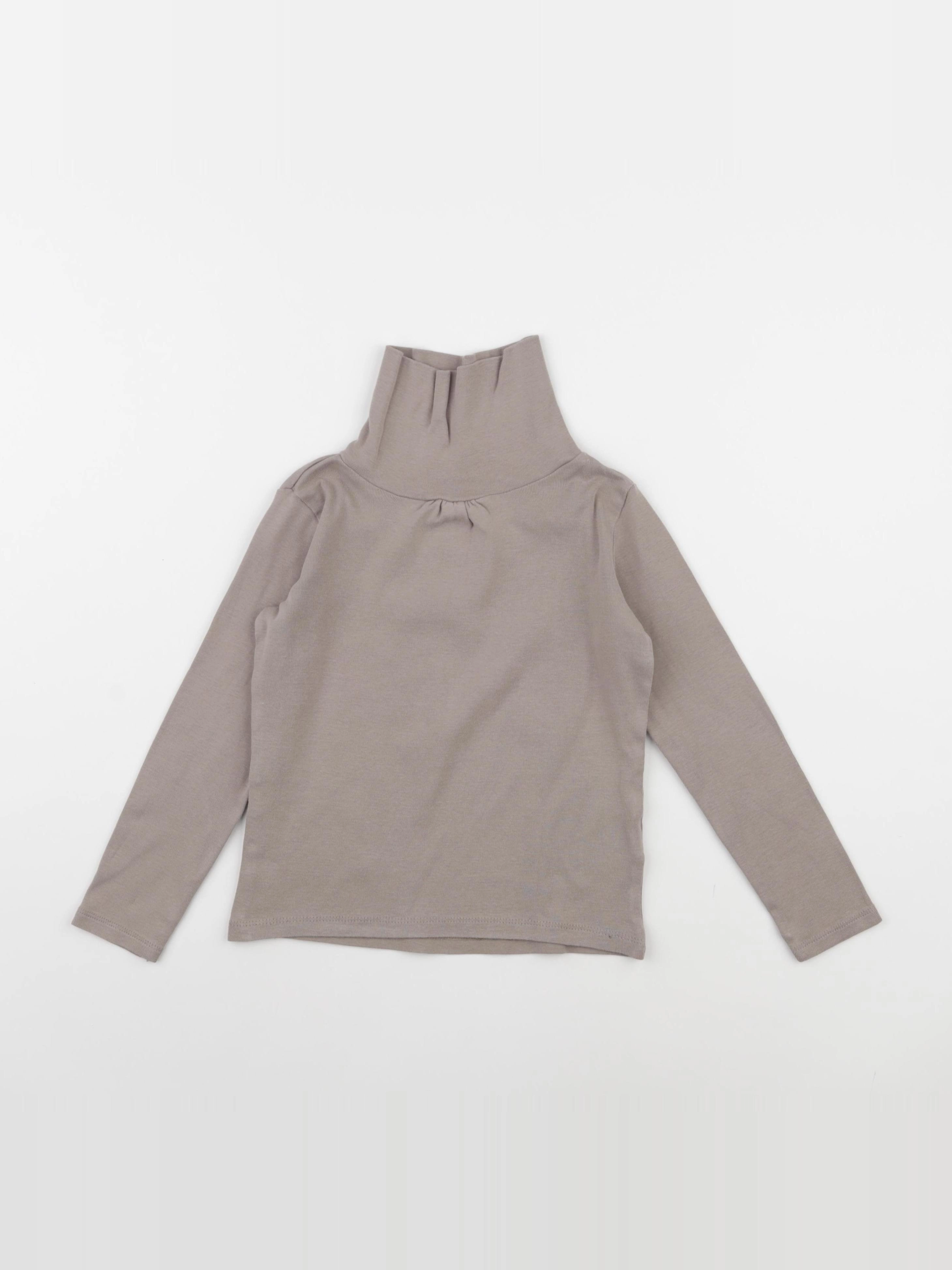 Vertbaudet - sous-pull taupe - 6 ans