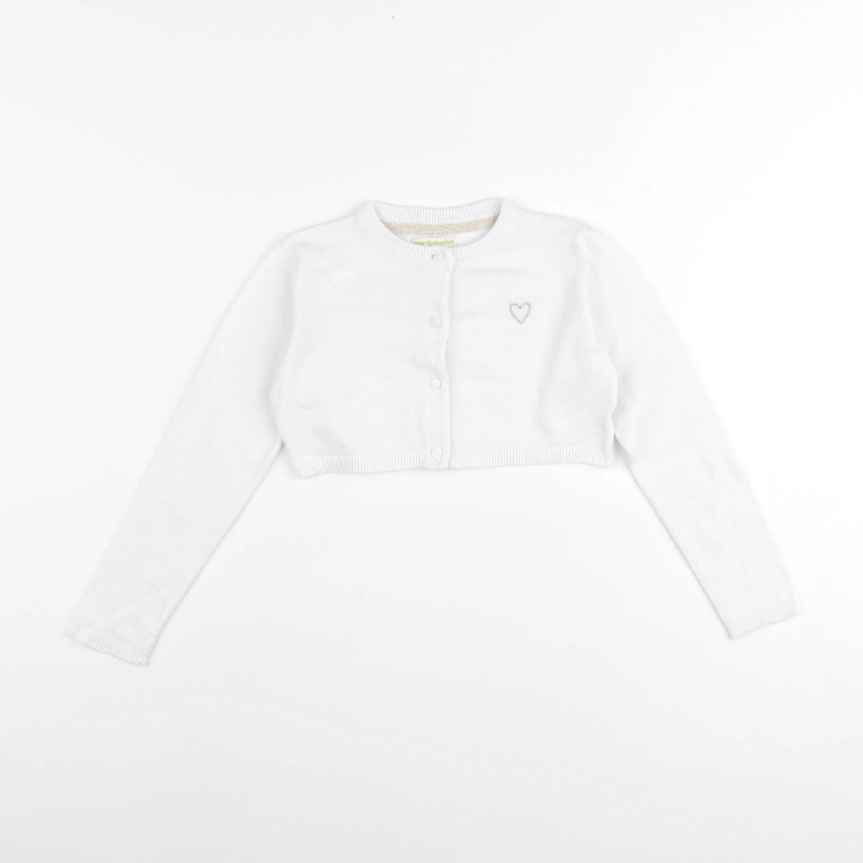 Vertbaudet - gilet blanc - 5 ans