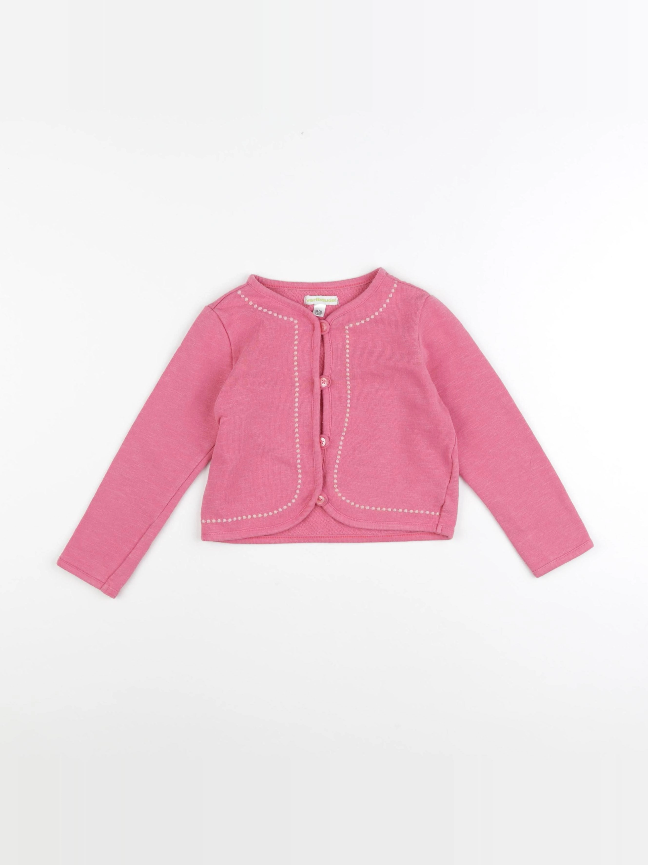 Vertbaudet - sweat rose - 3 ans