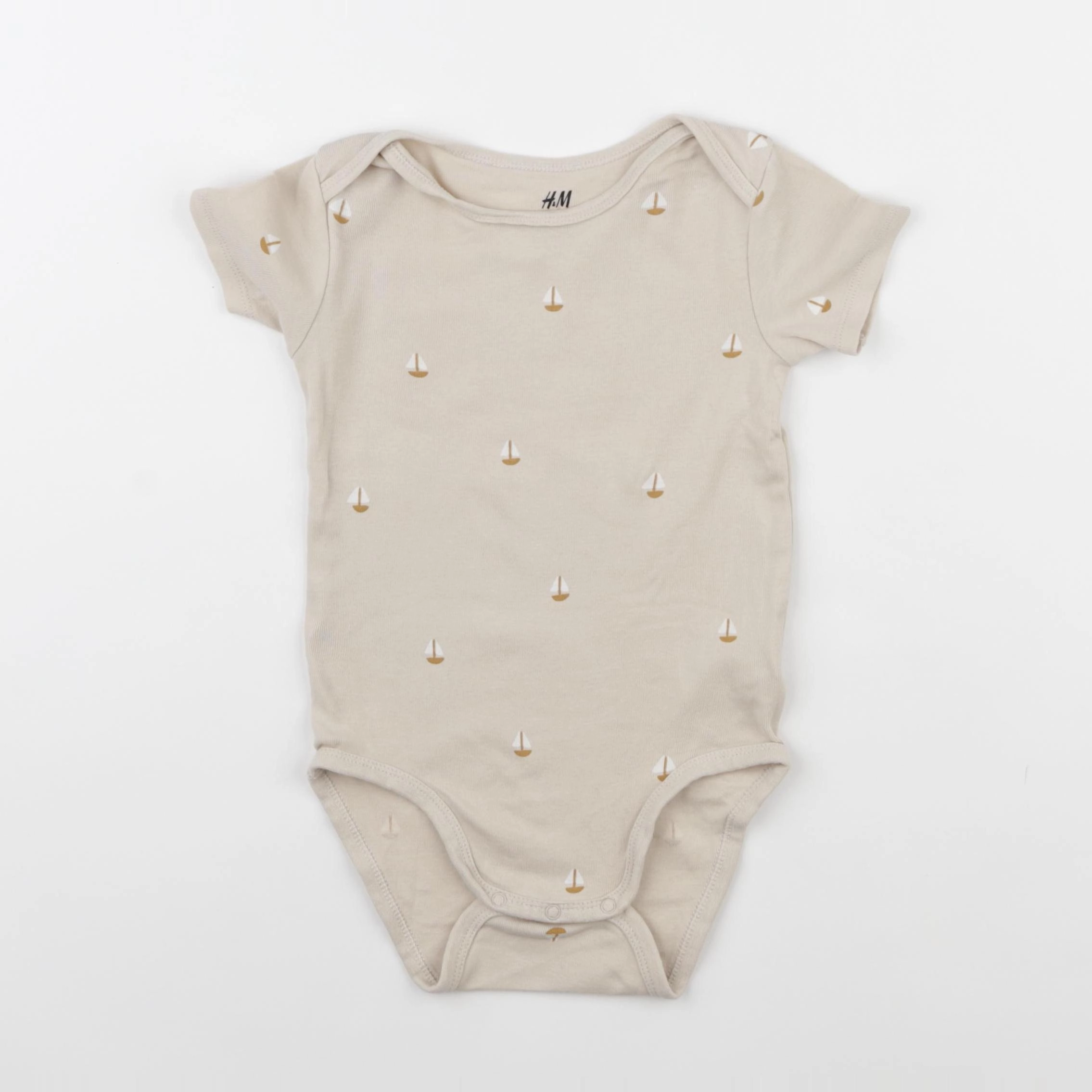 H&M - body beige - 12/18 mois