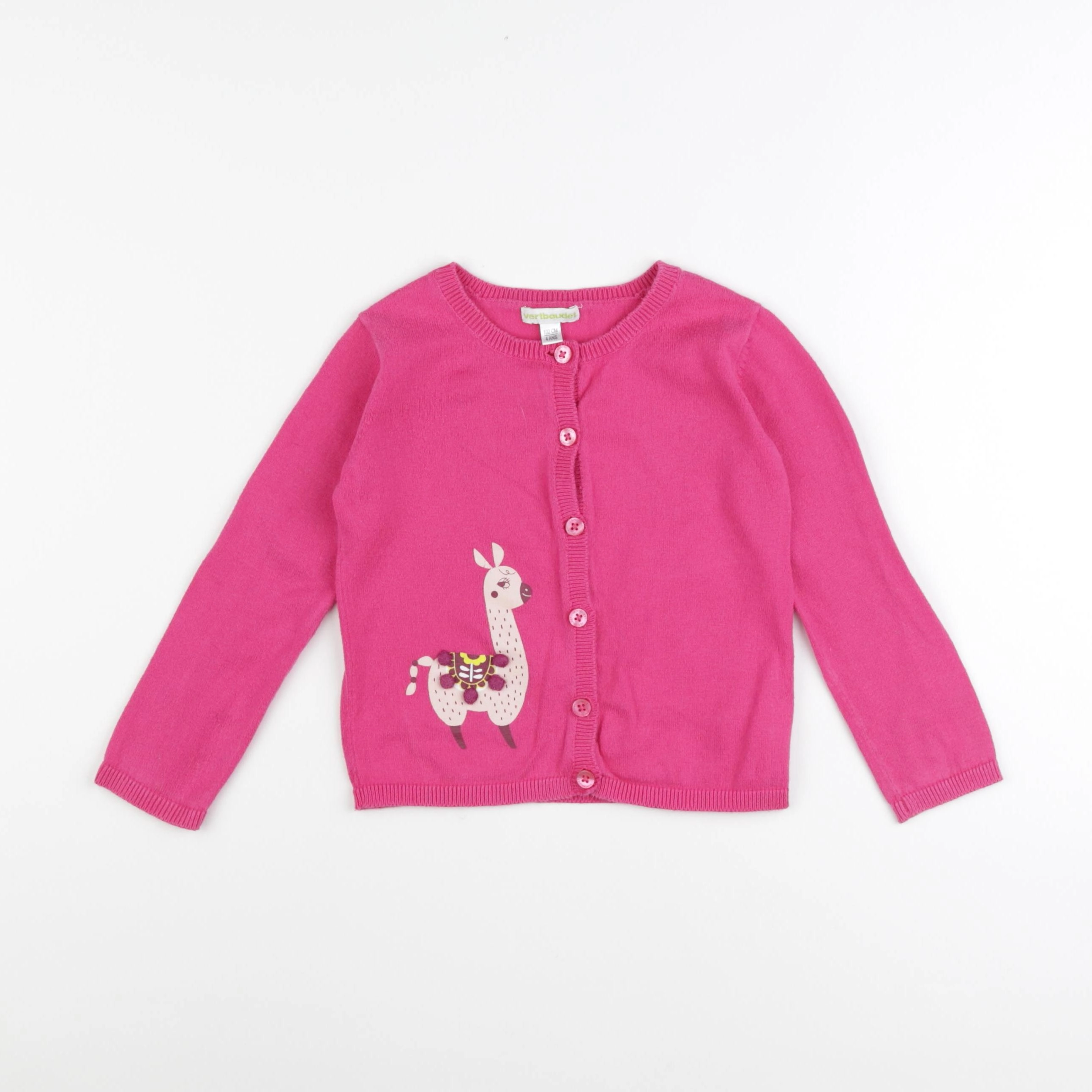 Vertbaudet - gilet rose - 4 ans