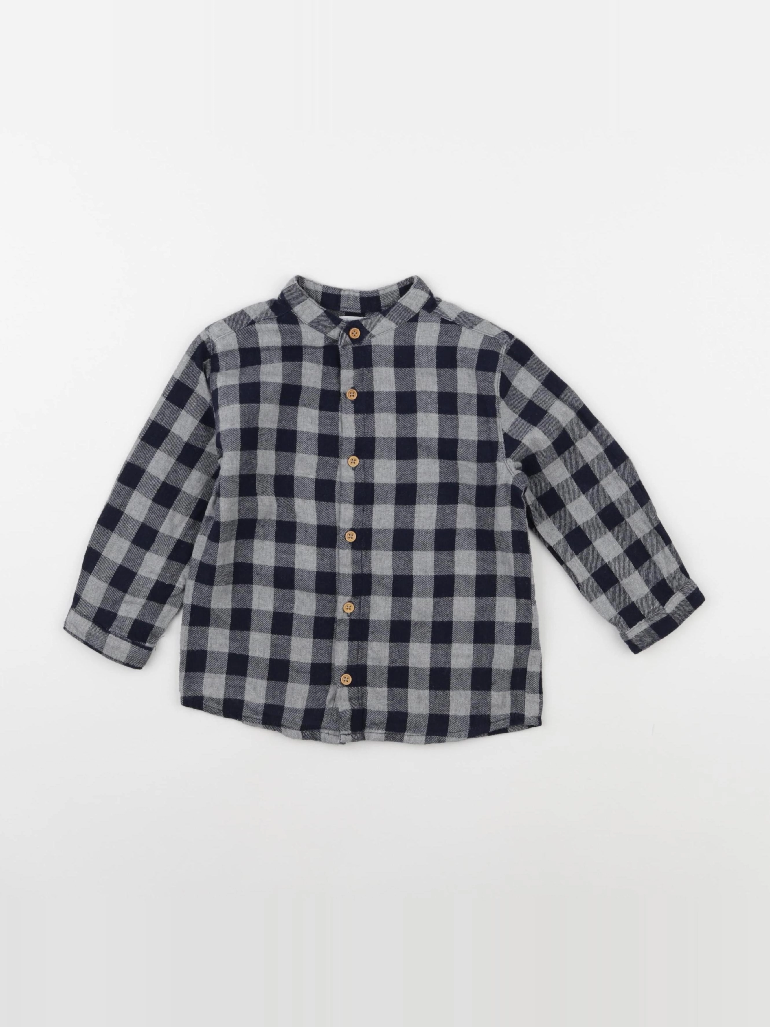 Boutchou - chemise bleu - 24 mois