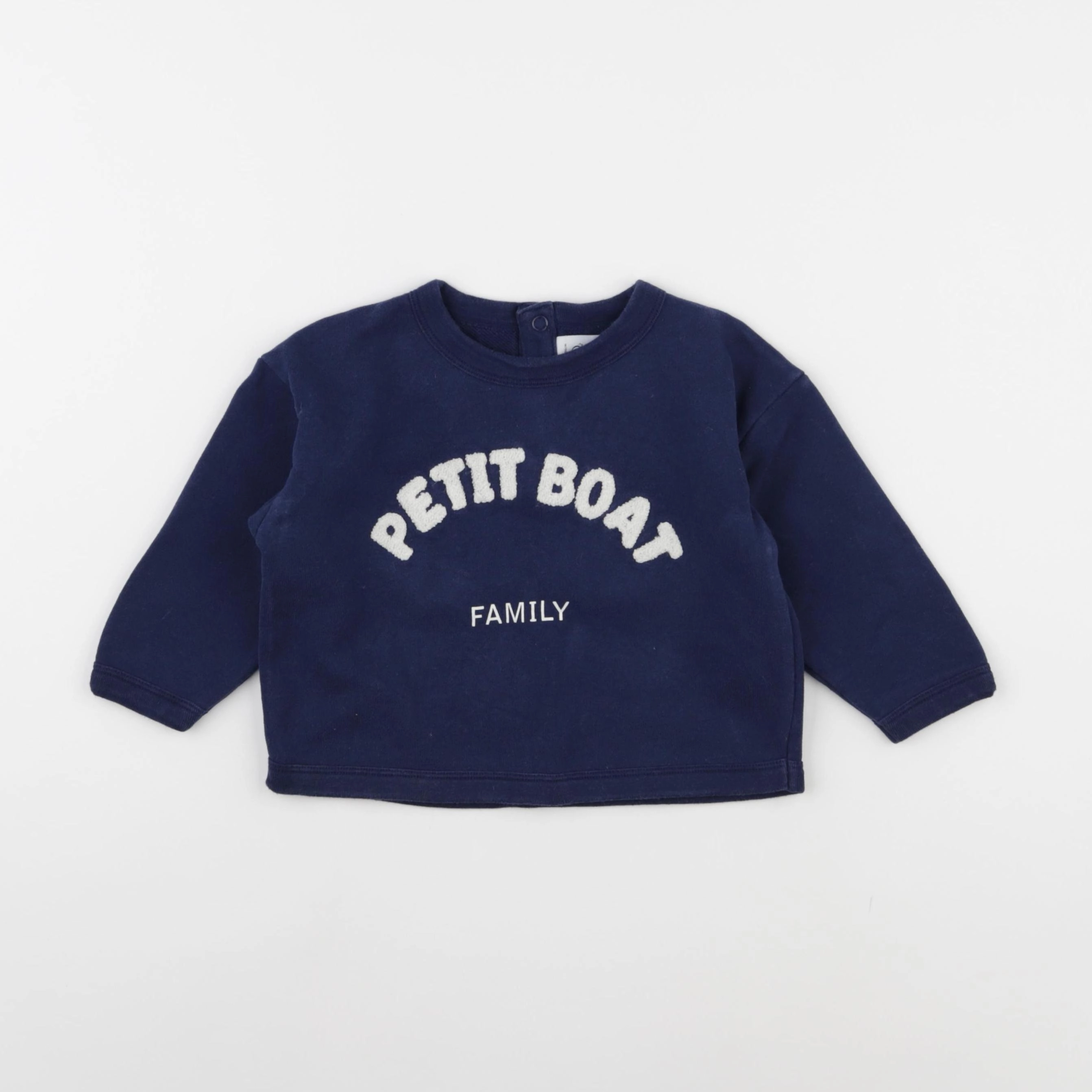 Petit Bateau - sweat bleu - 24 mois