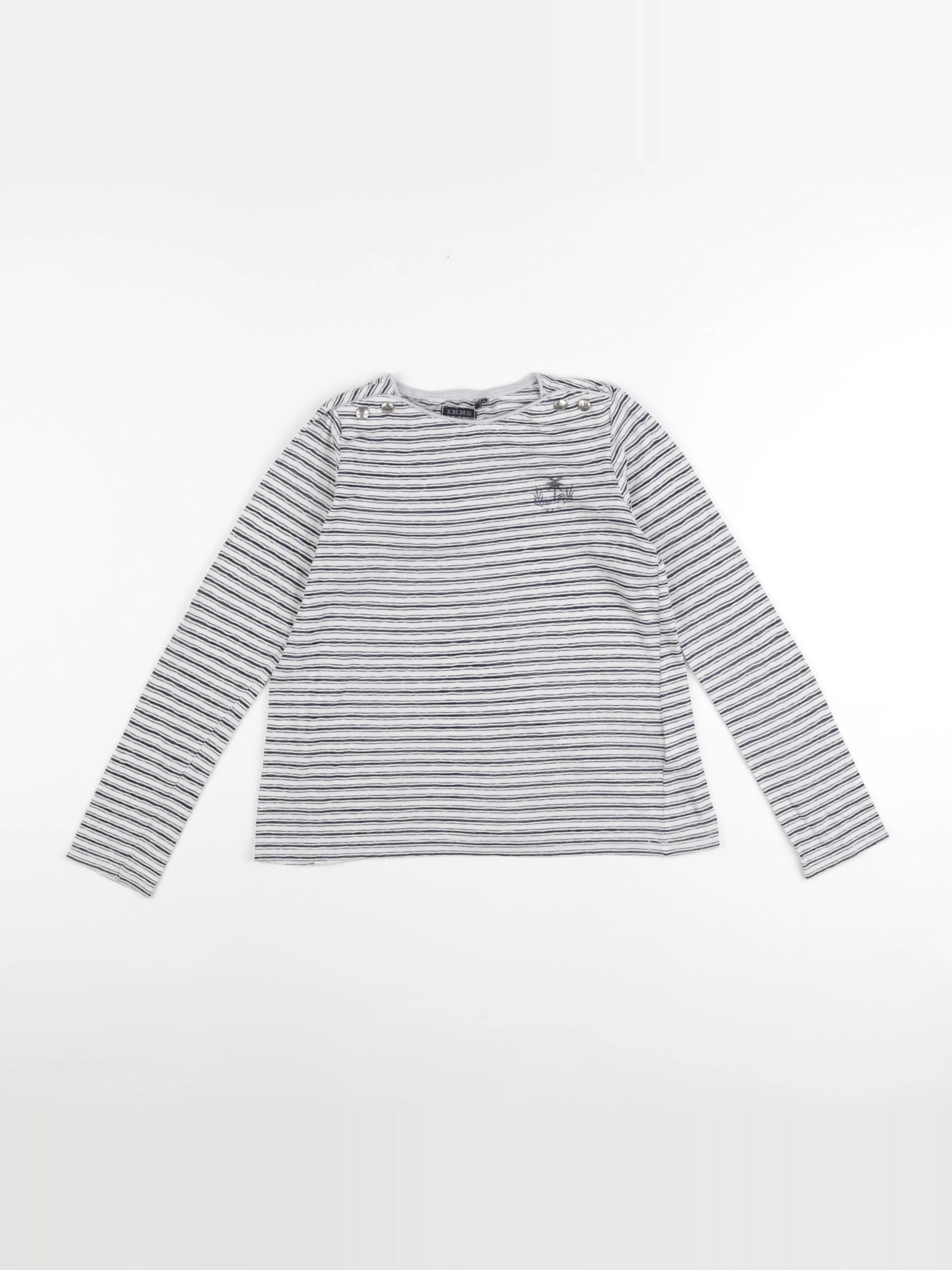 IKKS - tee-shirt bleu, blanc - 10 ans