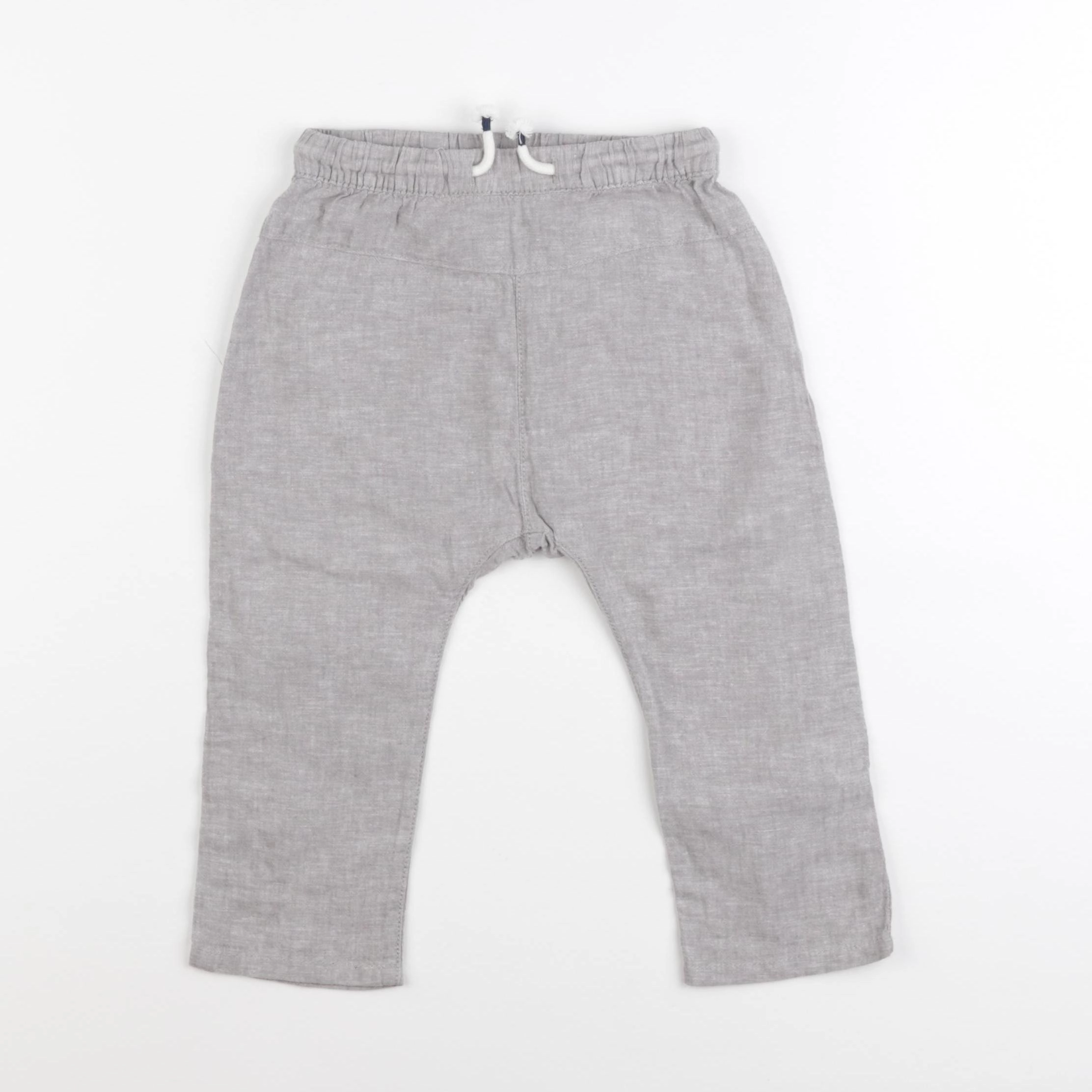 H&M - sarouel gris - 12/18 mois