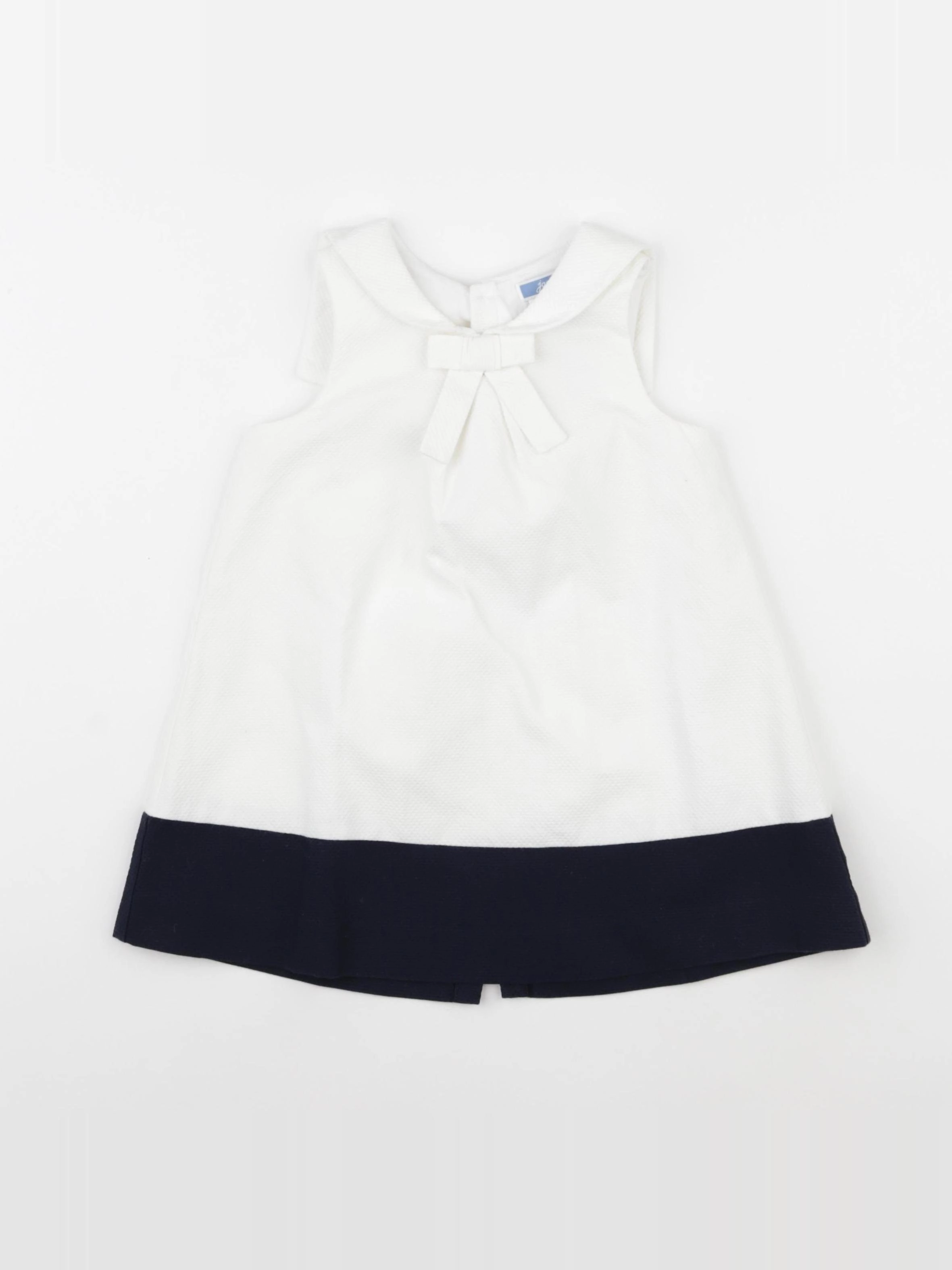 Jacadi - robe blanc, bleu - 24 mois