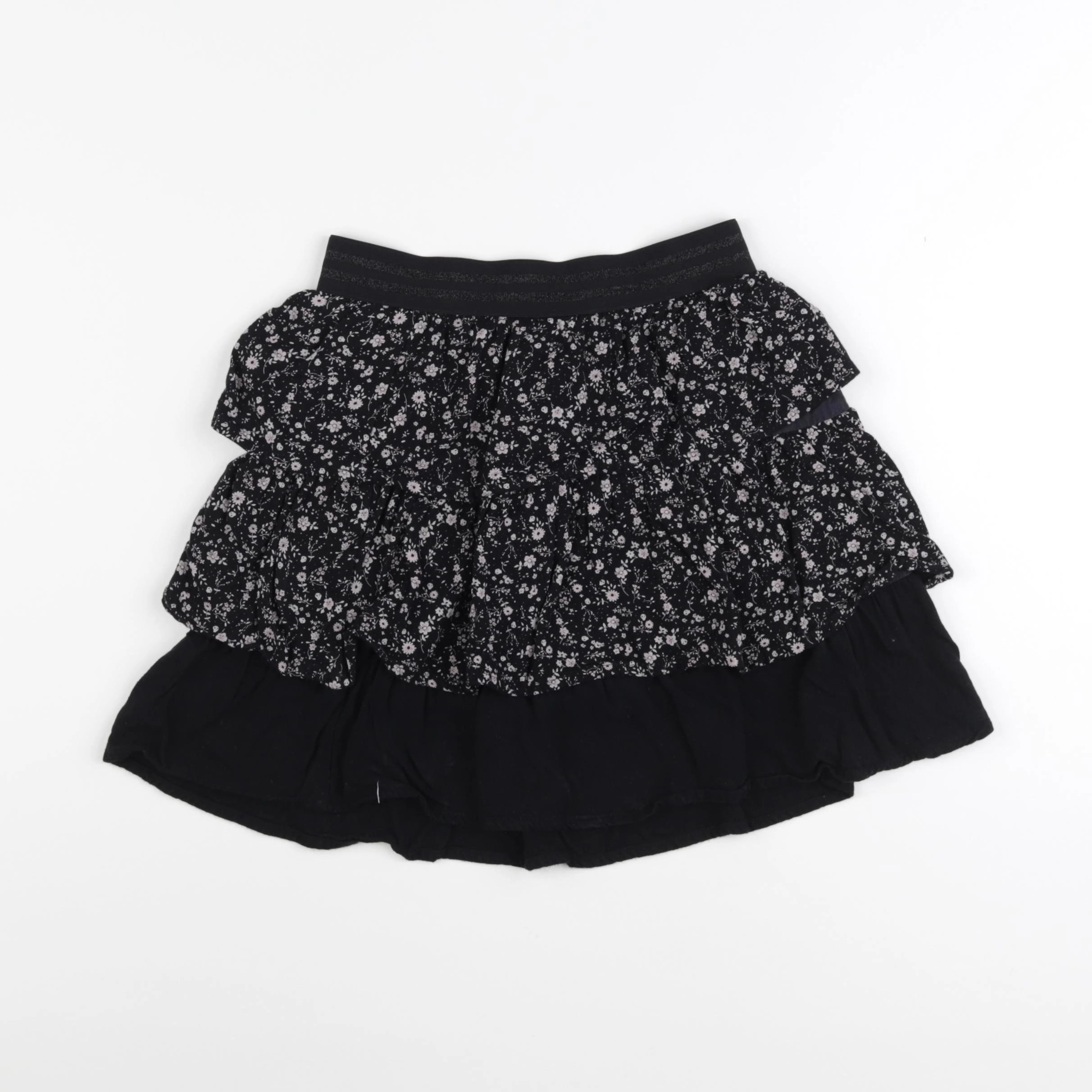 IKKS - jupe beige, noir - 10 ans