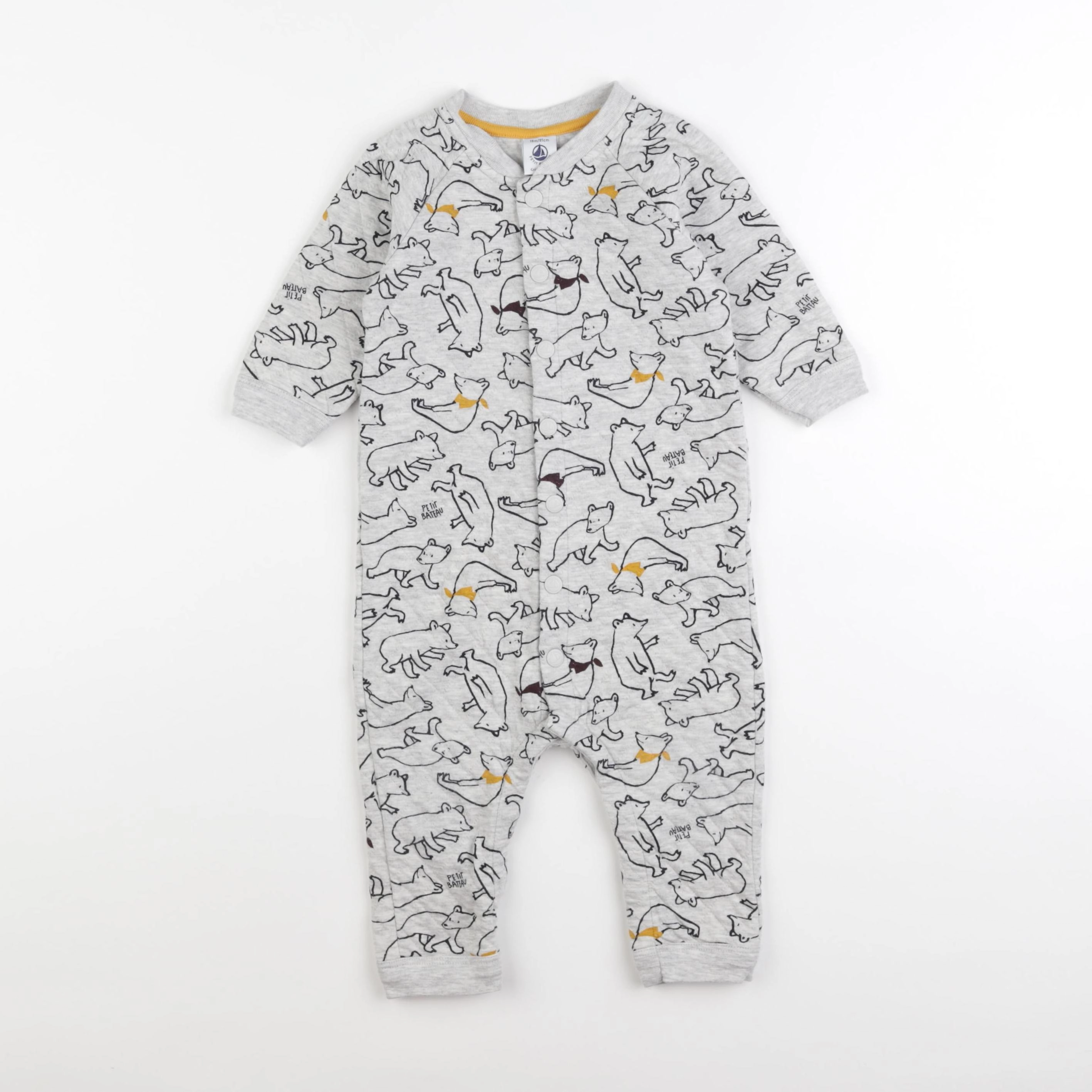 Petit Bateau - combinaison gris - 18 mois