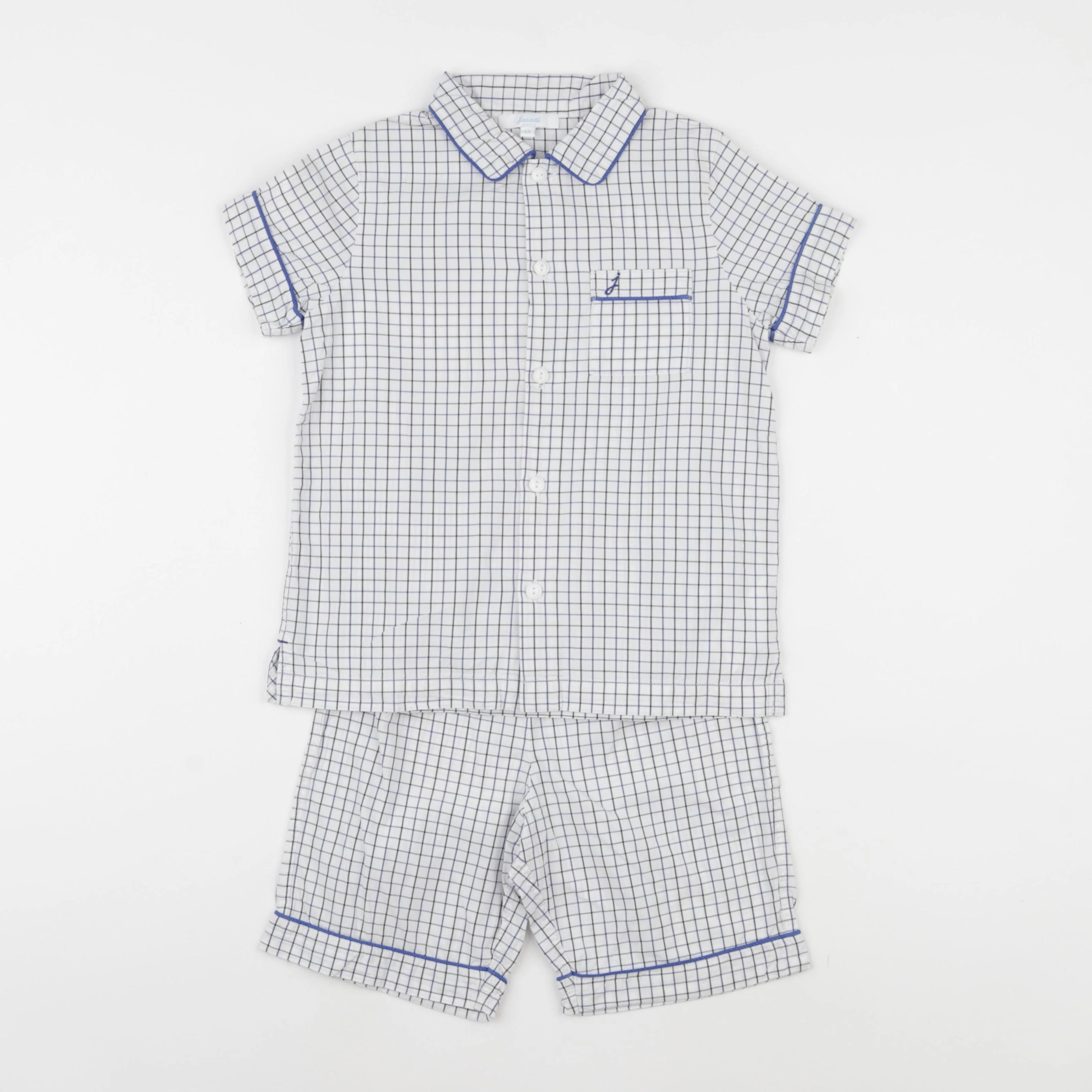Jacadi - pyjama coton blanc, bleu - 6 ans