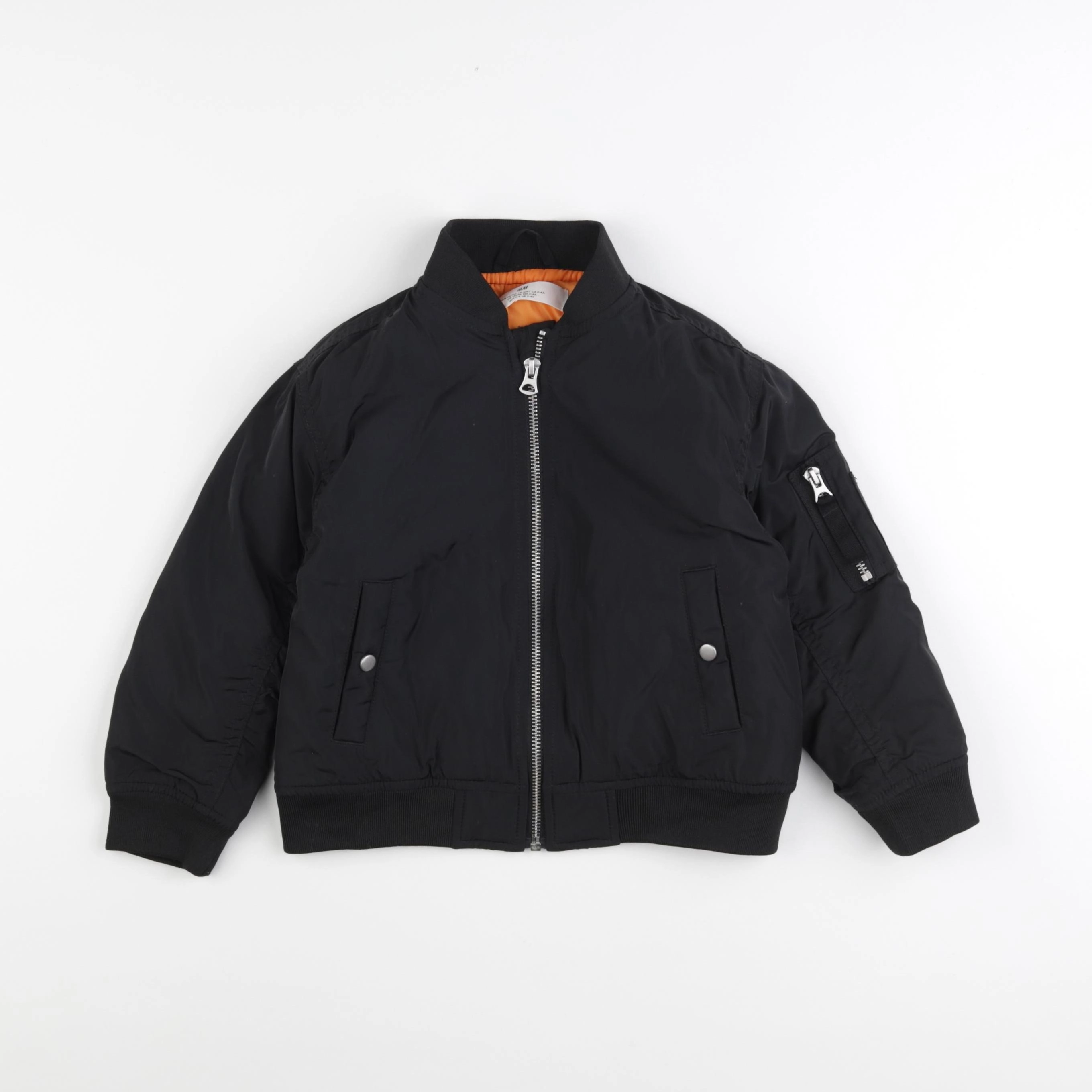 H&M - veste noir - 2/4 ans