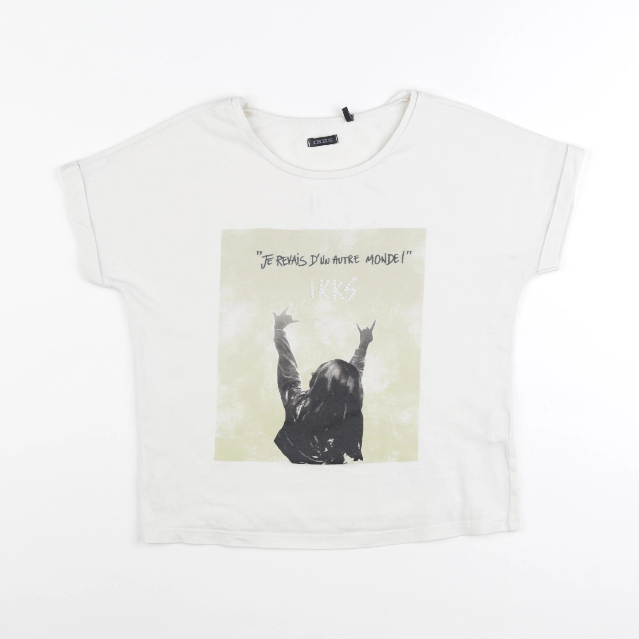 IKKS - tee-shirt beige - 10 ans