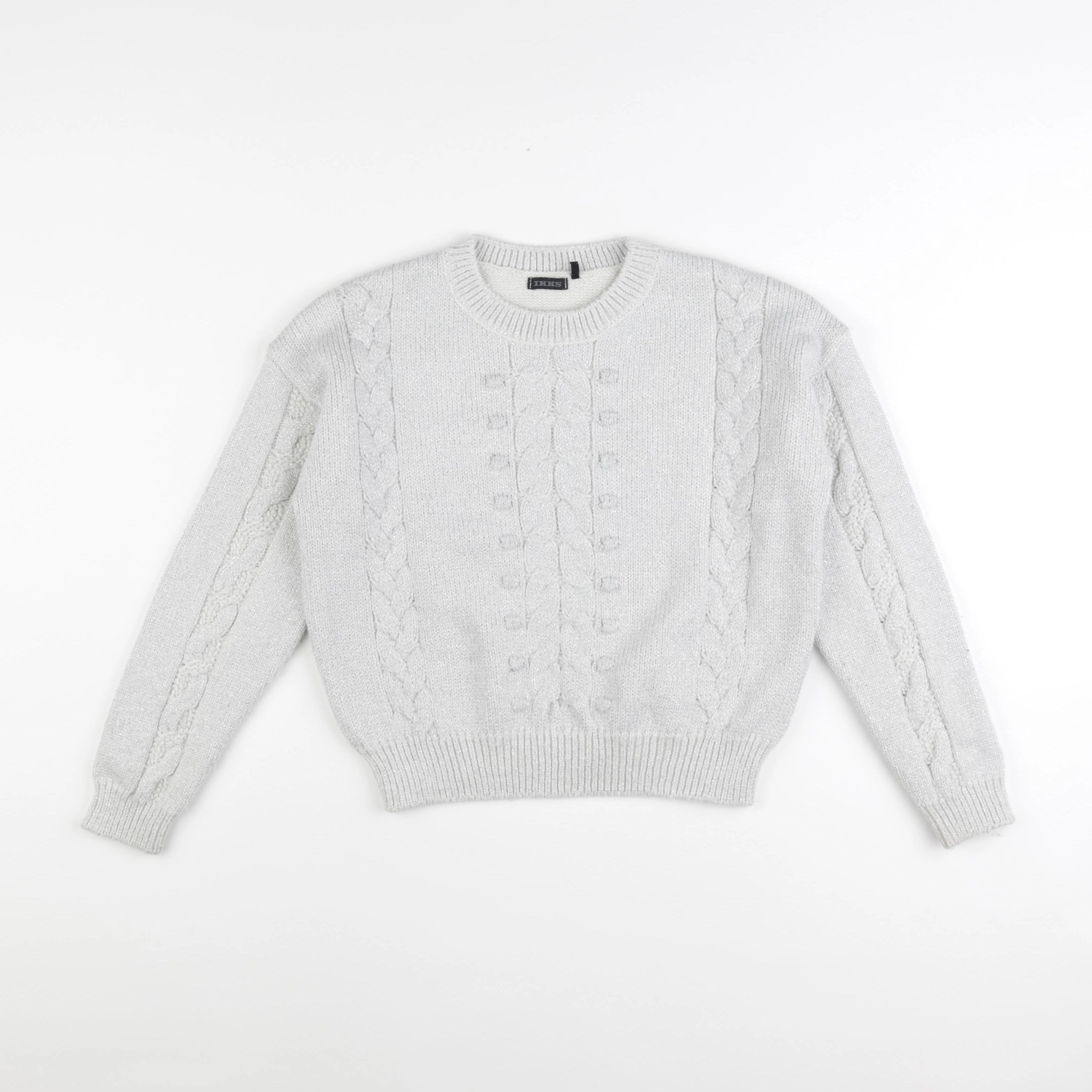 IKKS - pull argent, gris - 10 ans