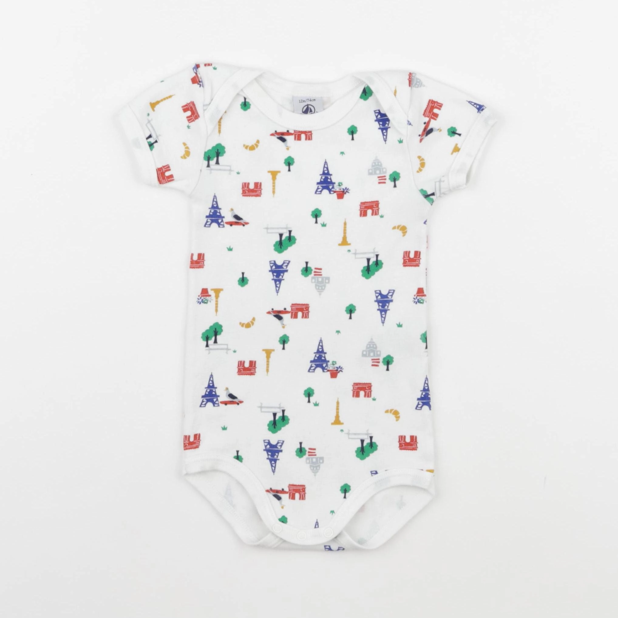 Petit Bateau - body multicolore - 12 mois