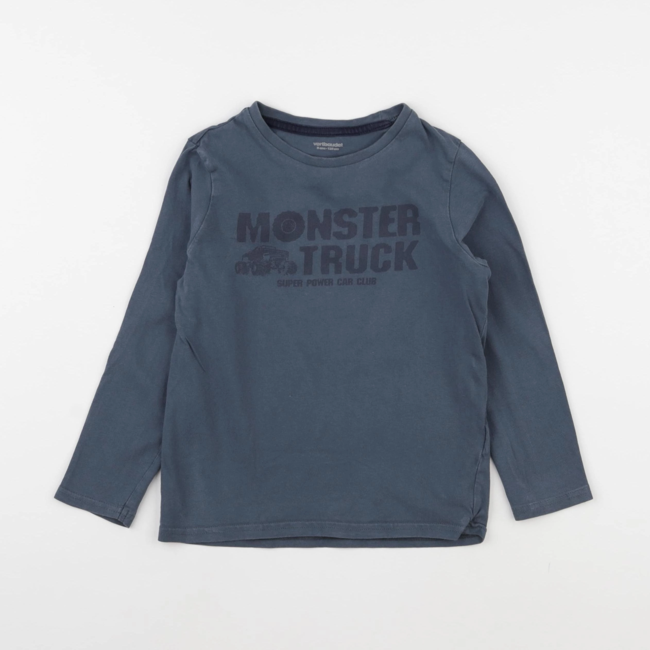 Vertbaudet - tee-shirt bleu - 8 ans
