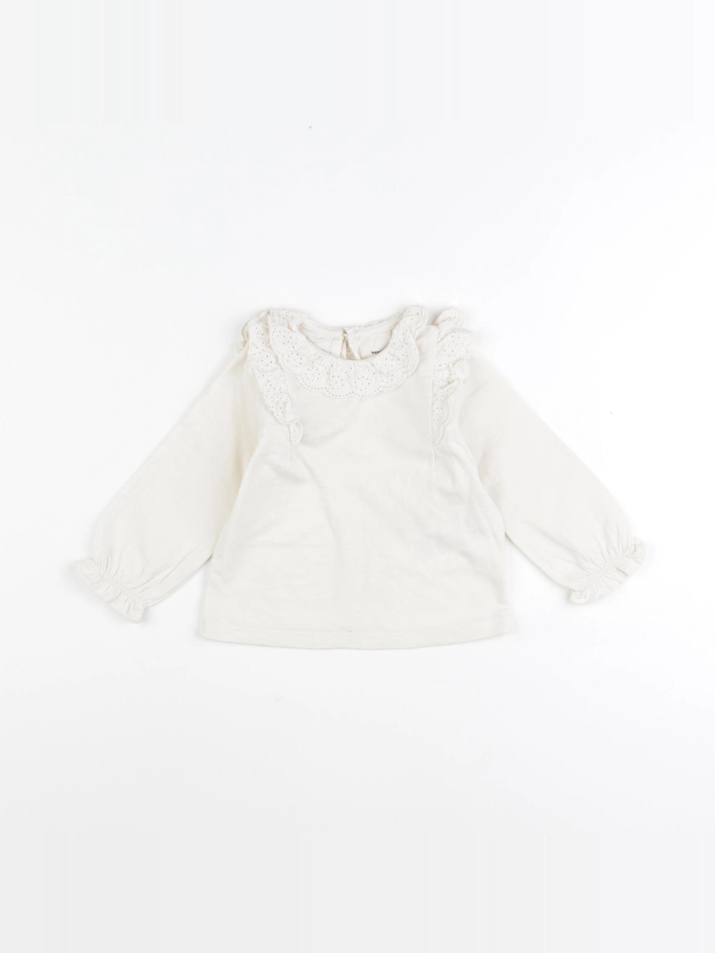 Vertbaudet - tee-shirt beige - 12 mois