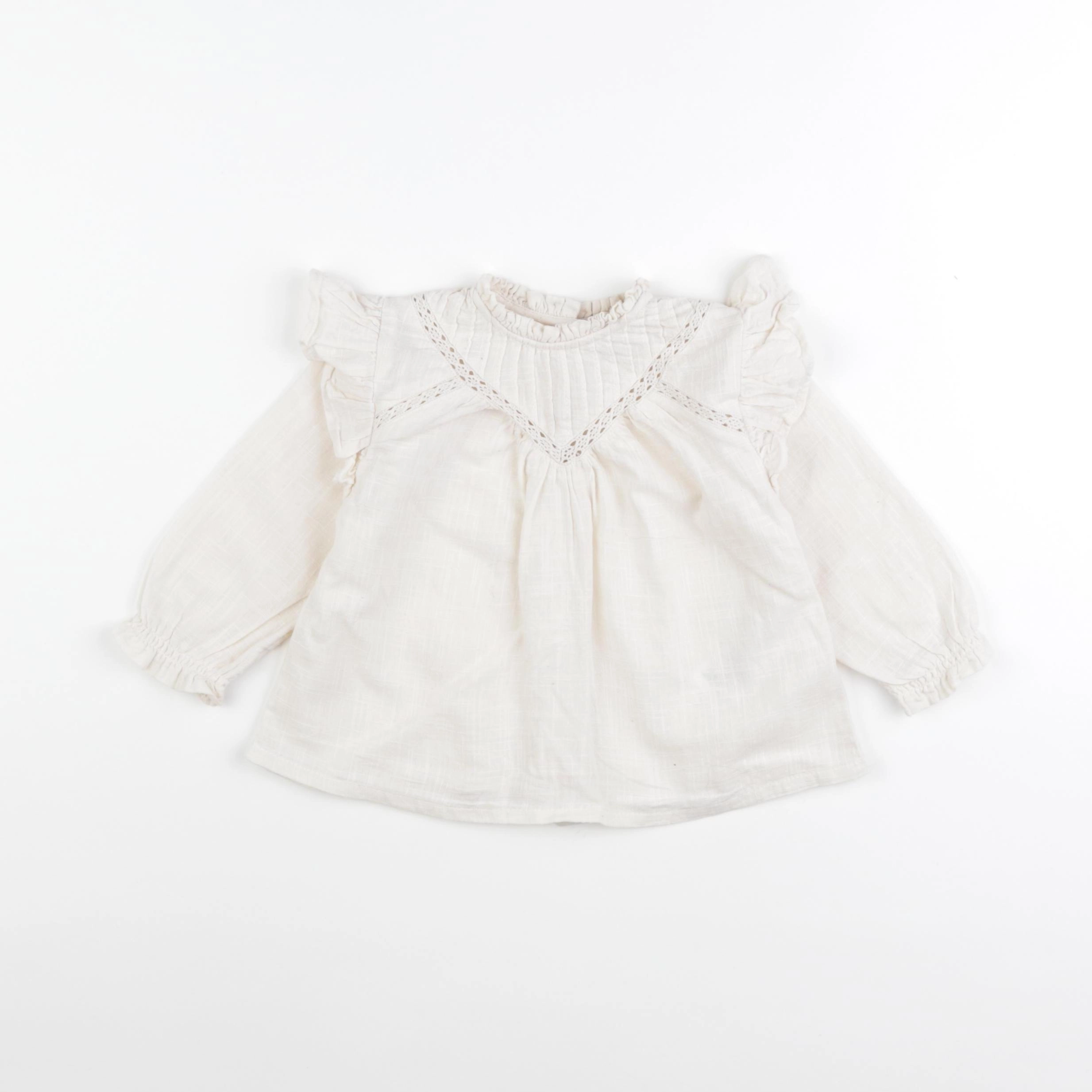 Vertbaudet - blouse beige - 12 mois
