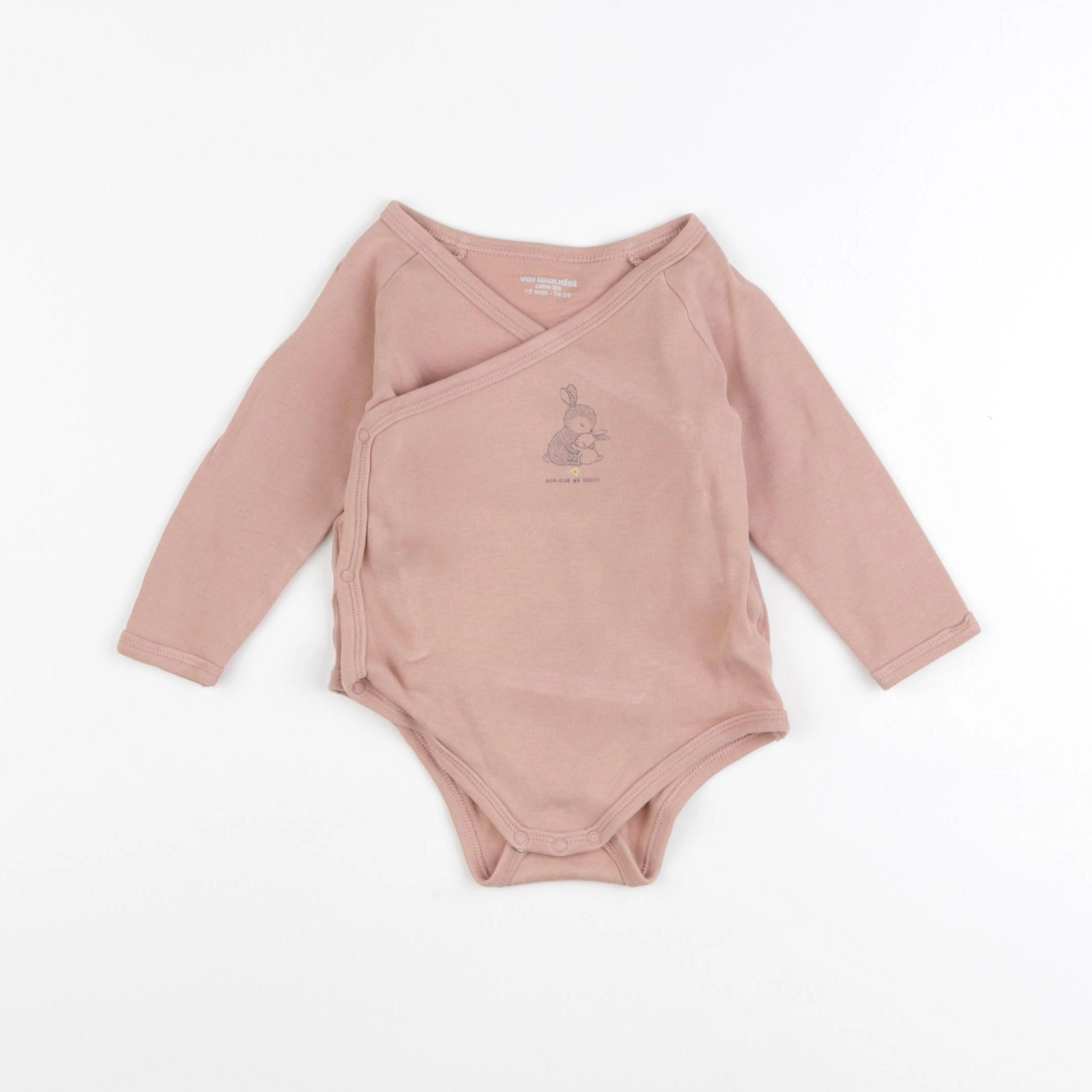 Vertbaudet - body rose - 12 mois