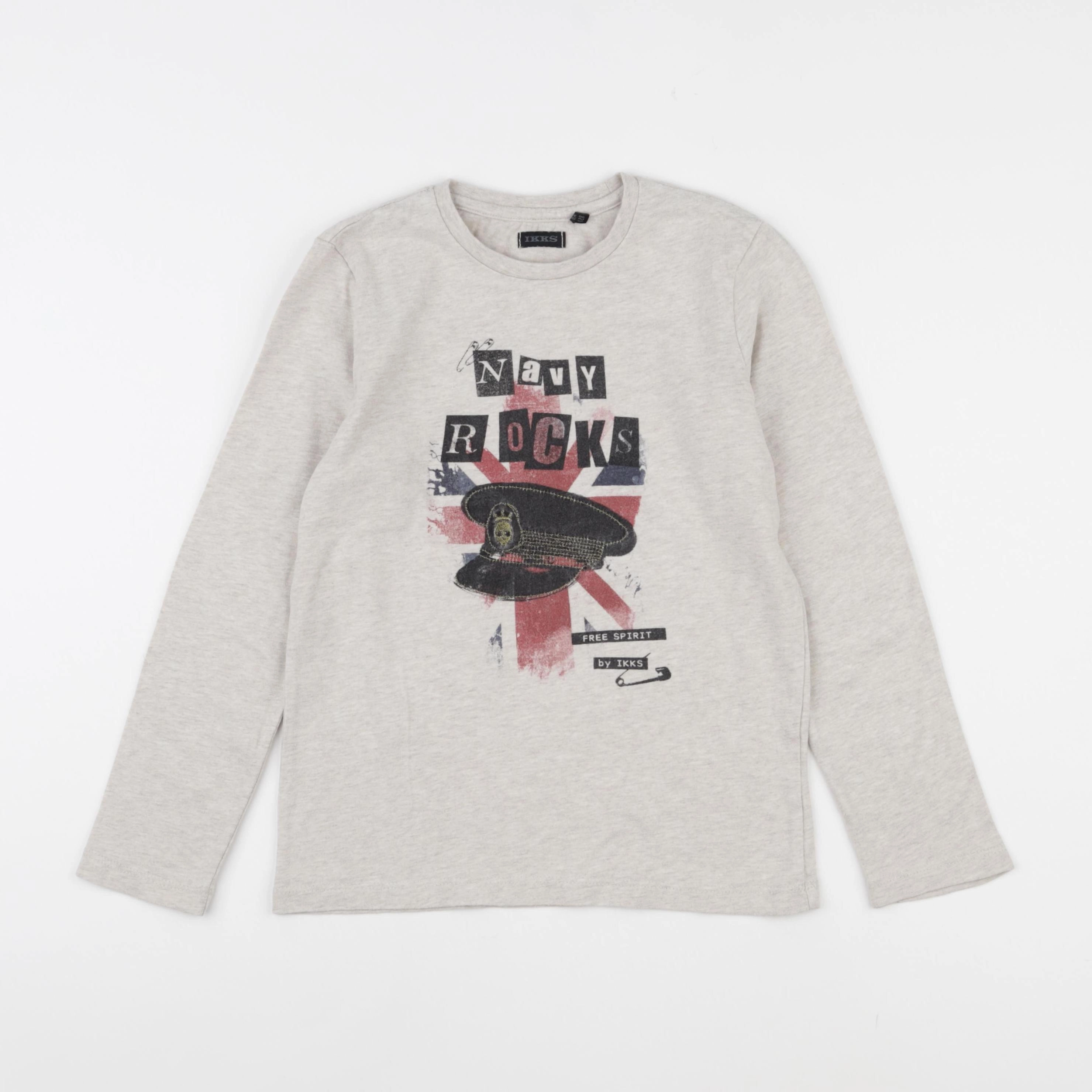 IKKS - tee-shirt beige - 8 ans