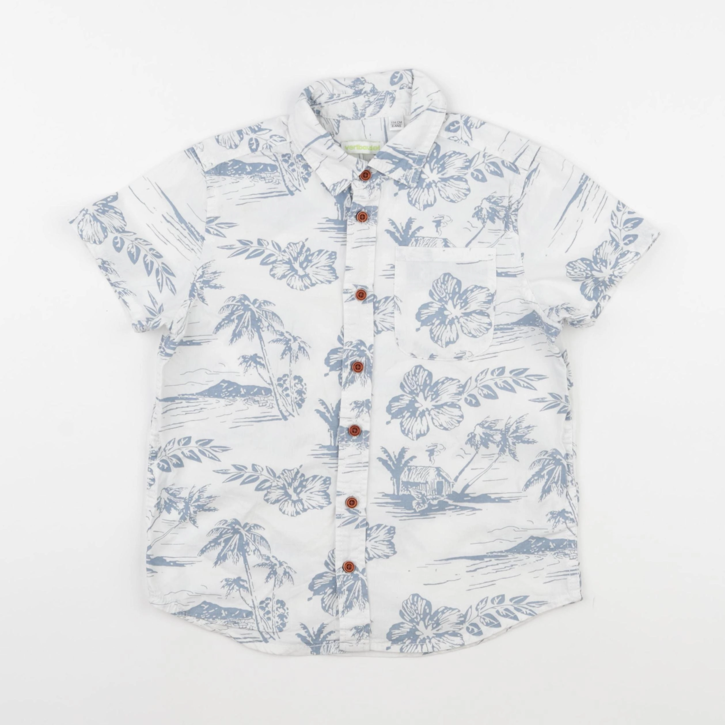Vertbaudet - chemise multicolore - 6 ans