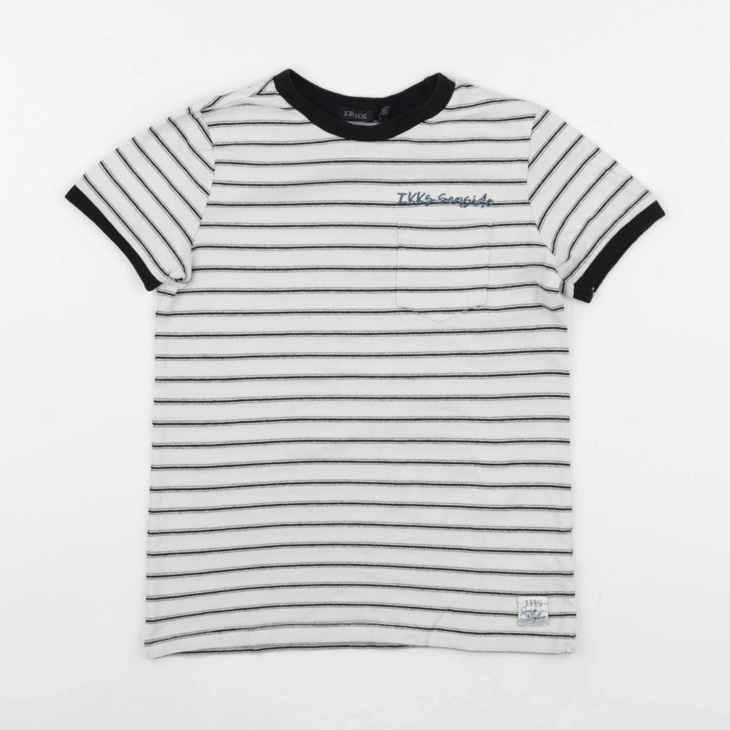 IKKS - tee-shirt blanc, noir - 8 ans